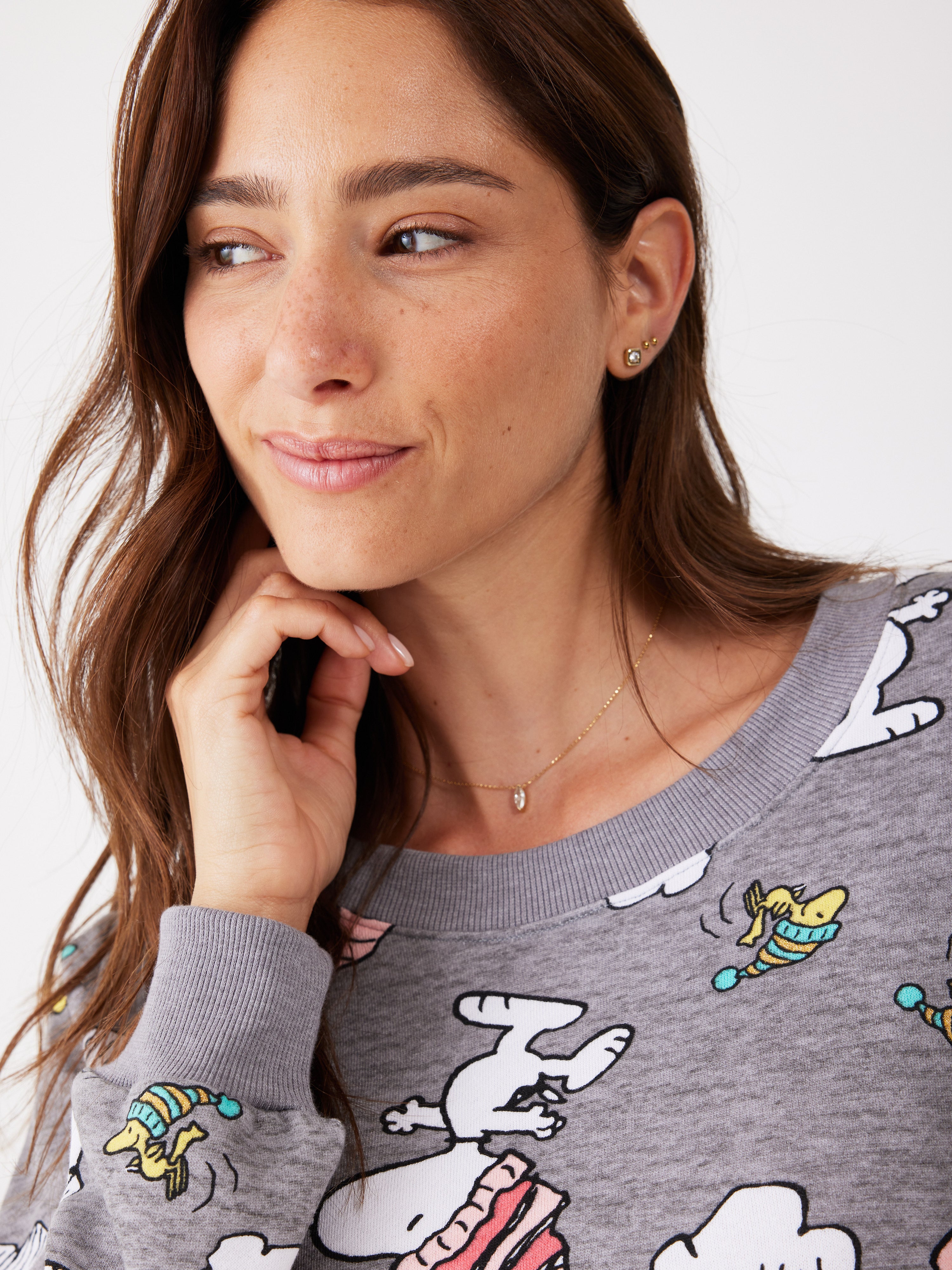 פיג'מת סנופי פוטר - אפור כהה