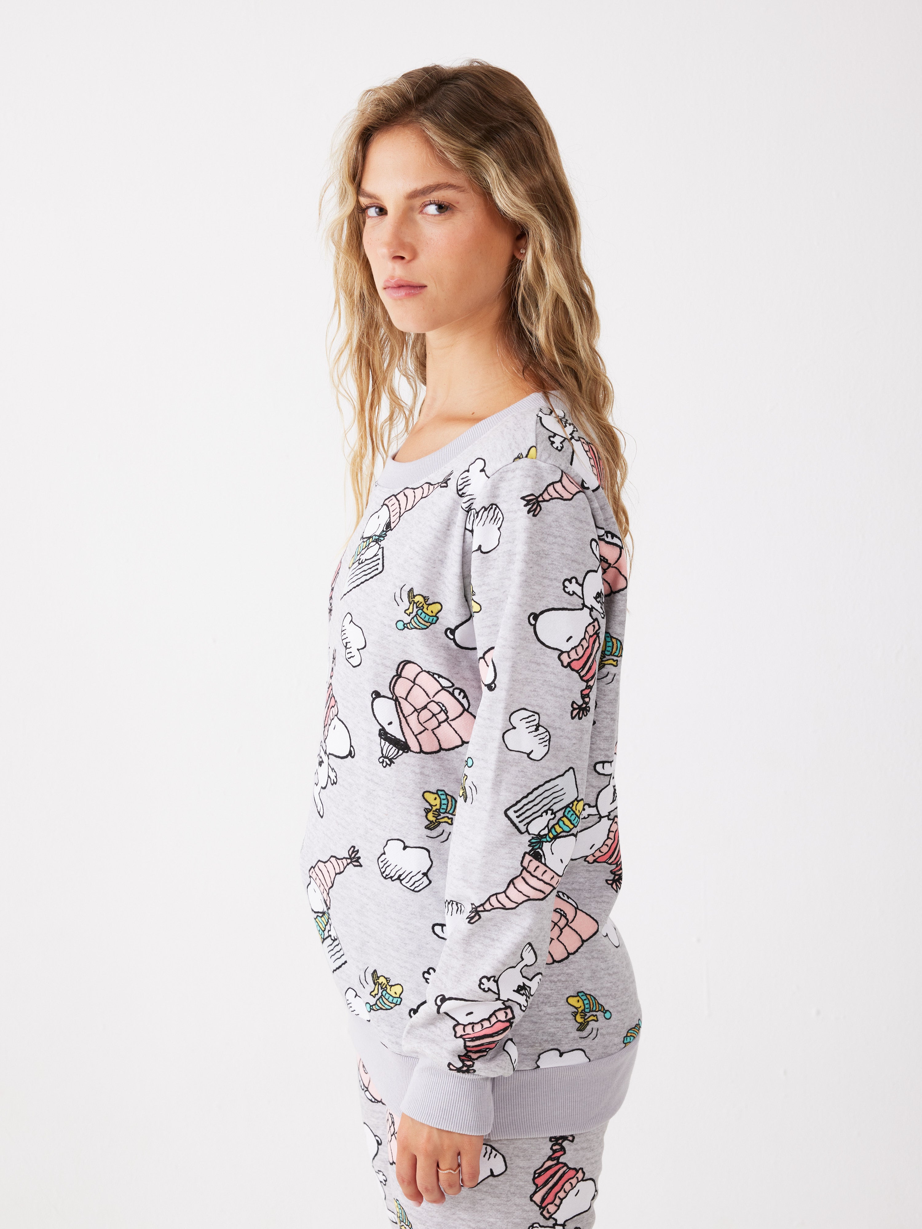 פיג'מת סנופי פוטר - אפור מלאנז