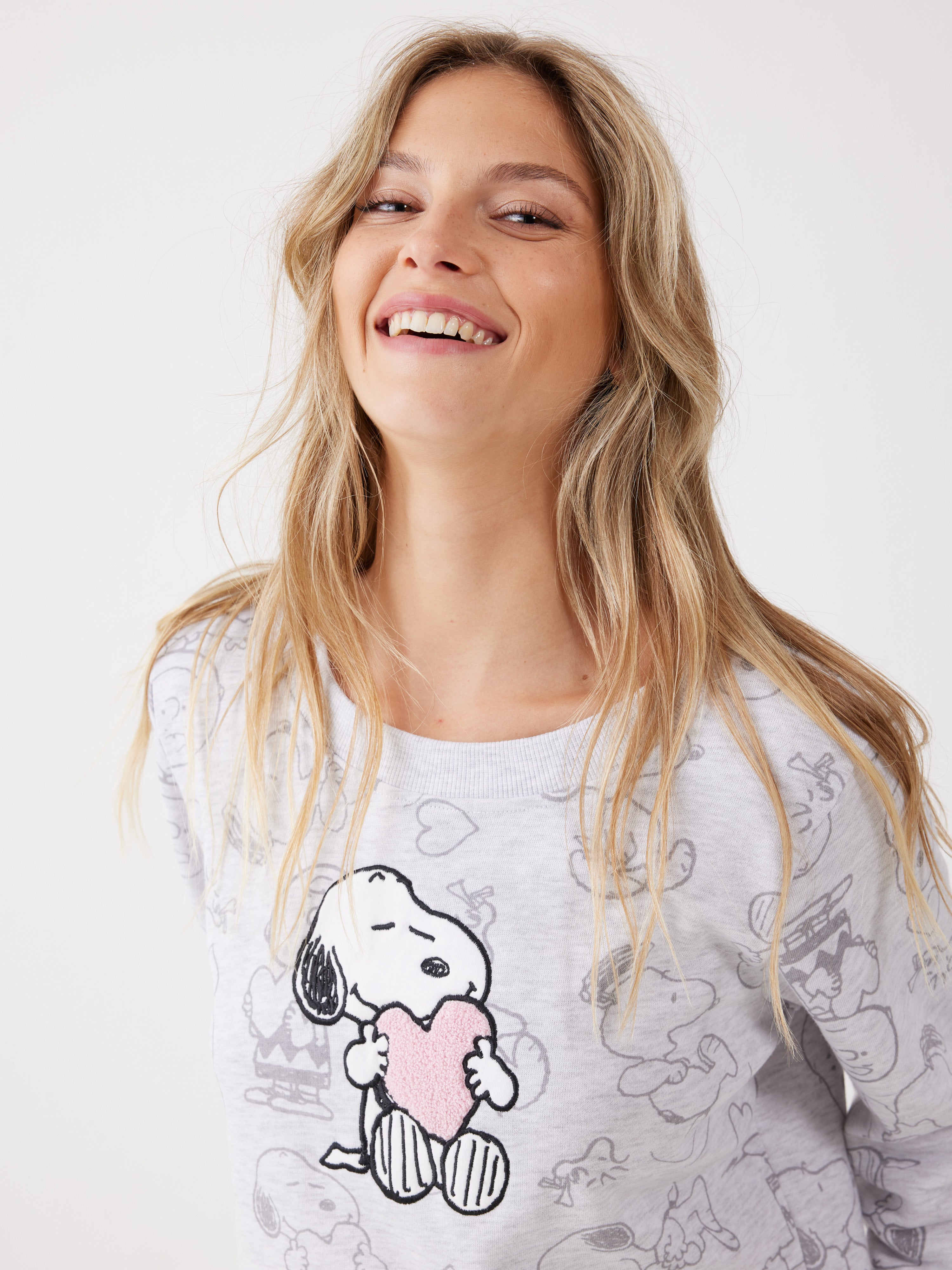 פיג'מת סנופי פוטר - אפור מלאנז