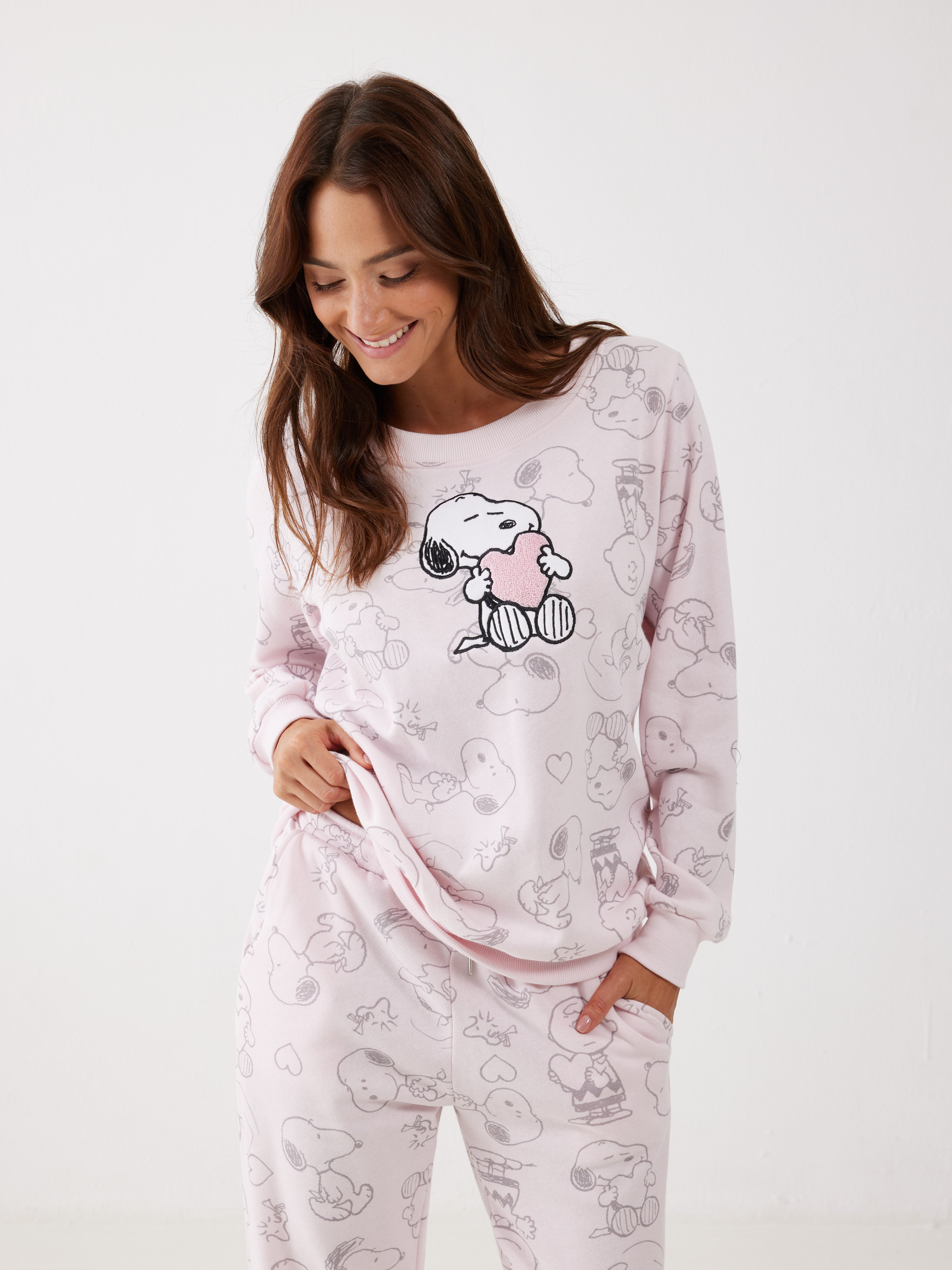 פיג'מת סנופי פוטר - ורוד