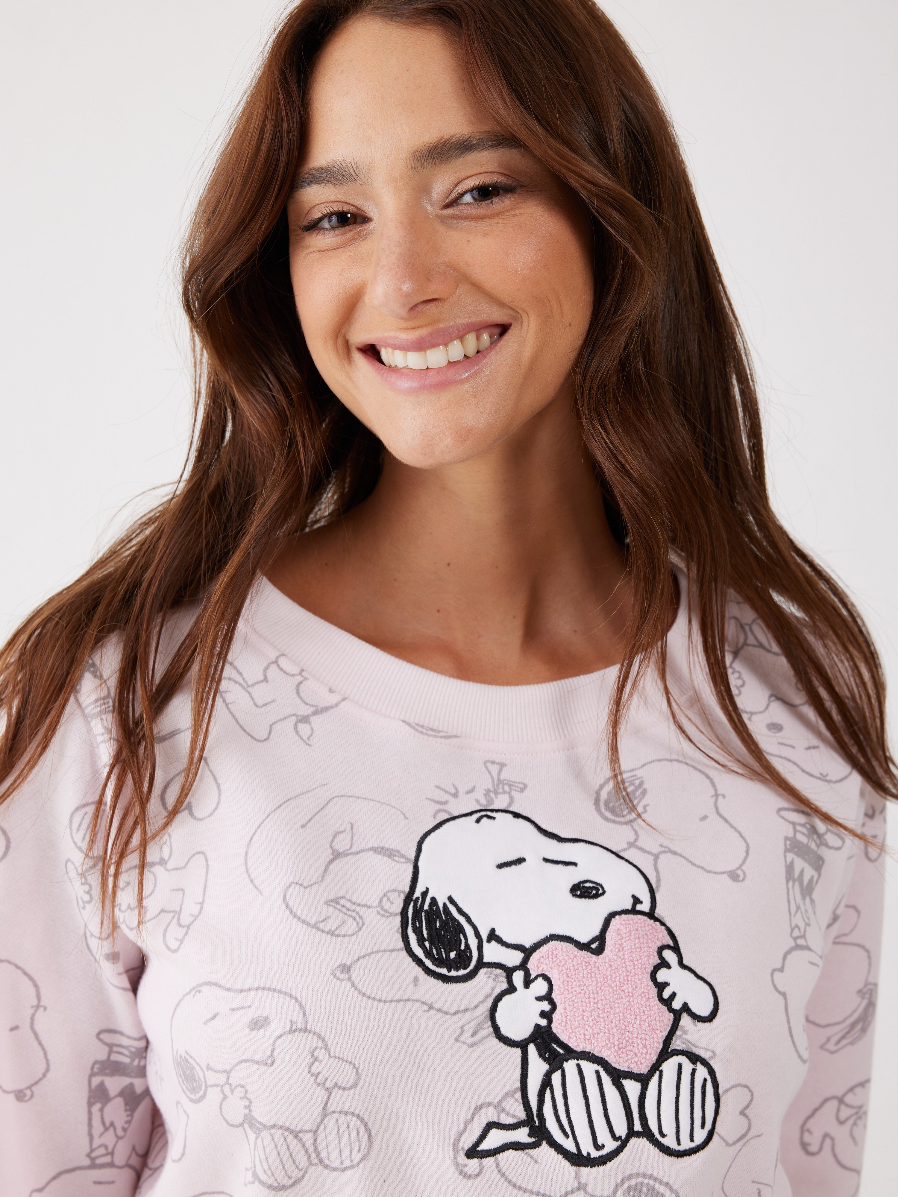 פיג'מת סנופי פוטר - ורוד