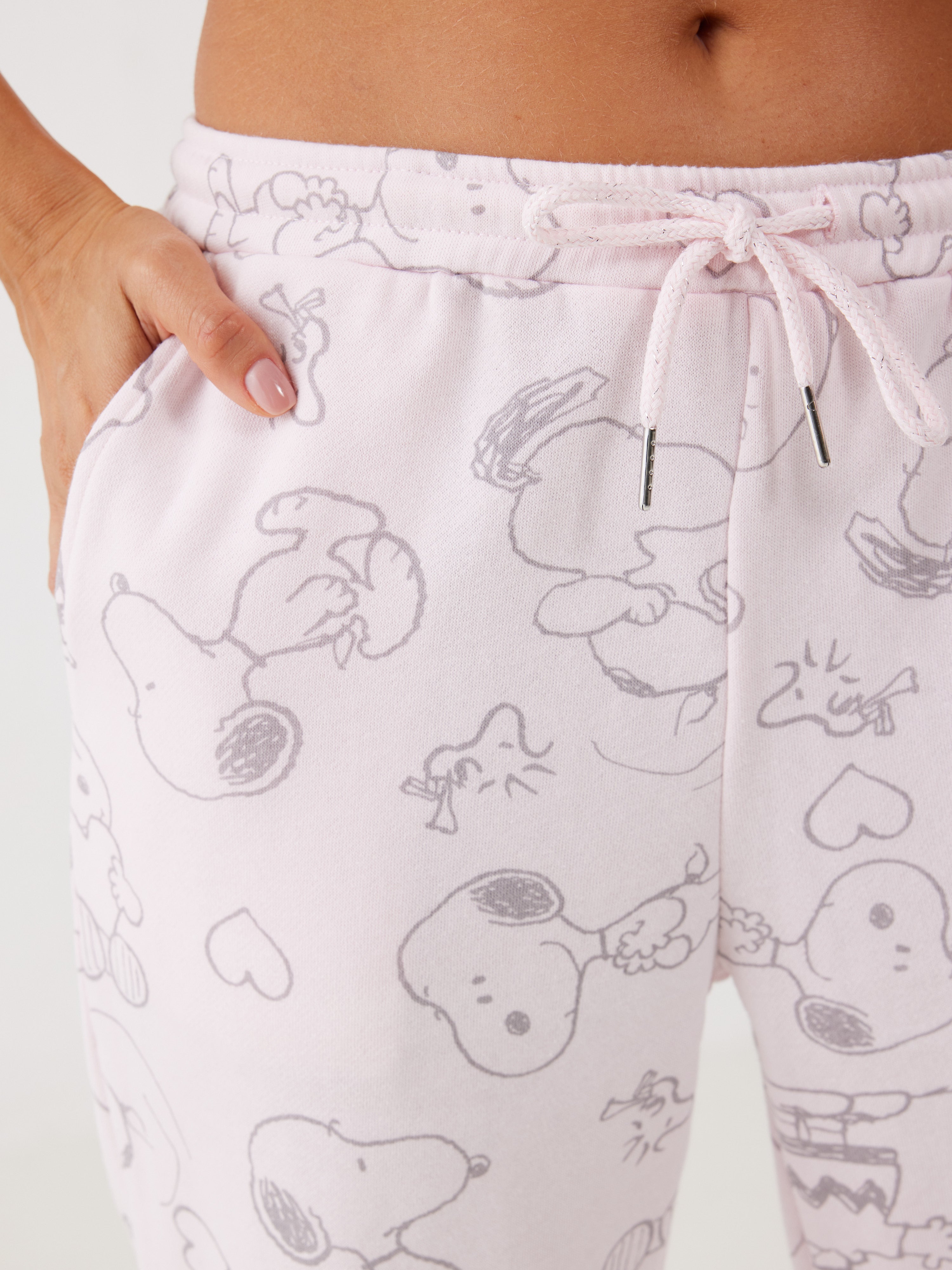 פיג'מת סנופי פוטר - ורוד