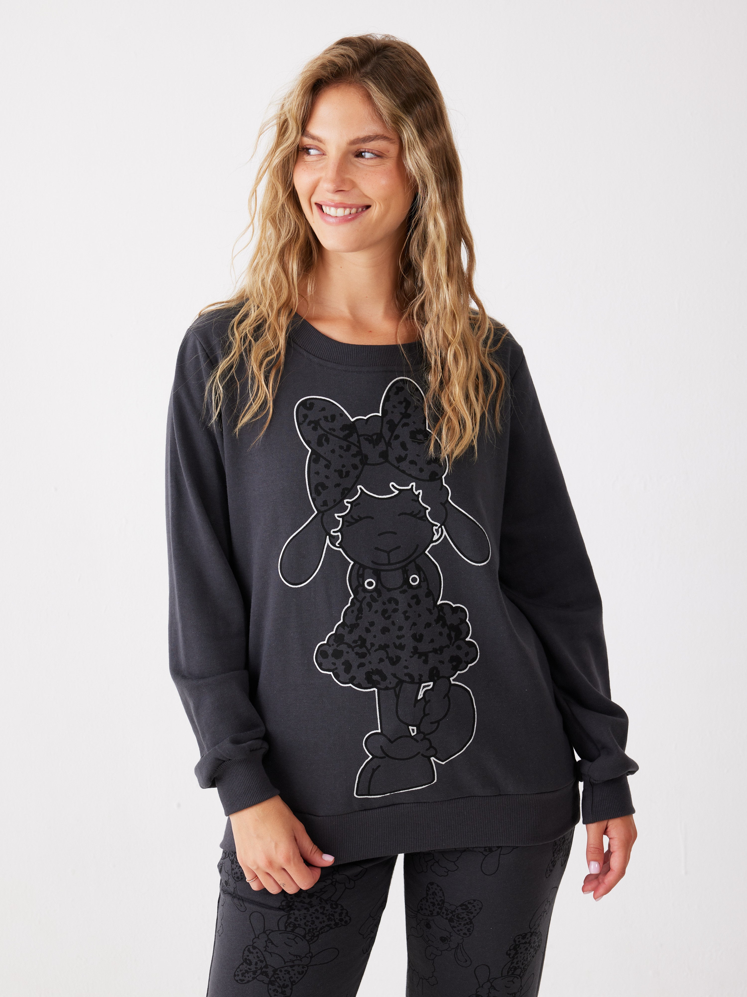 פיג'מת פיפה פוטר - אפור כהה