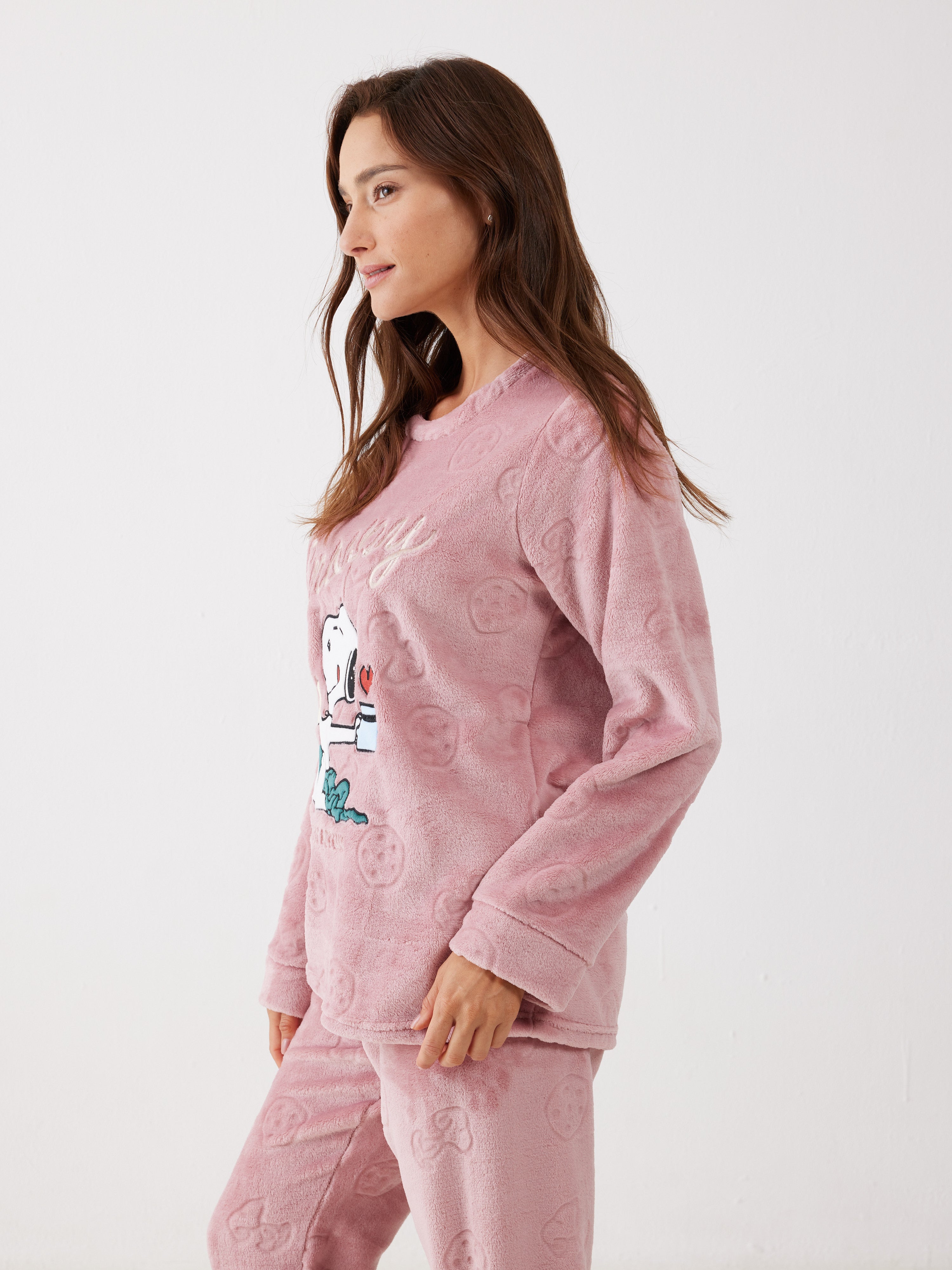 פיג'מה סנופי פלאפי - ורוד מעושן