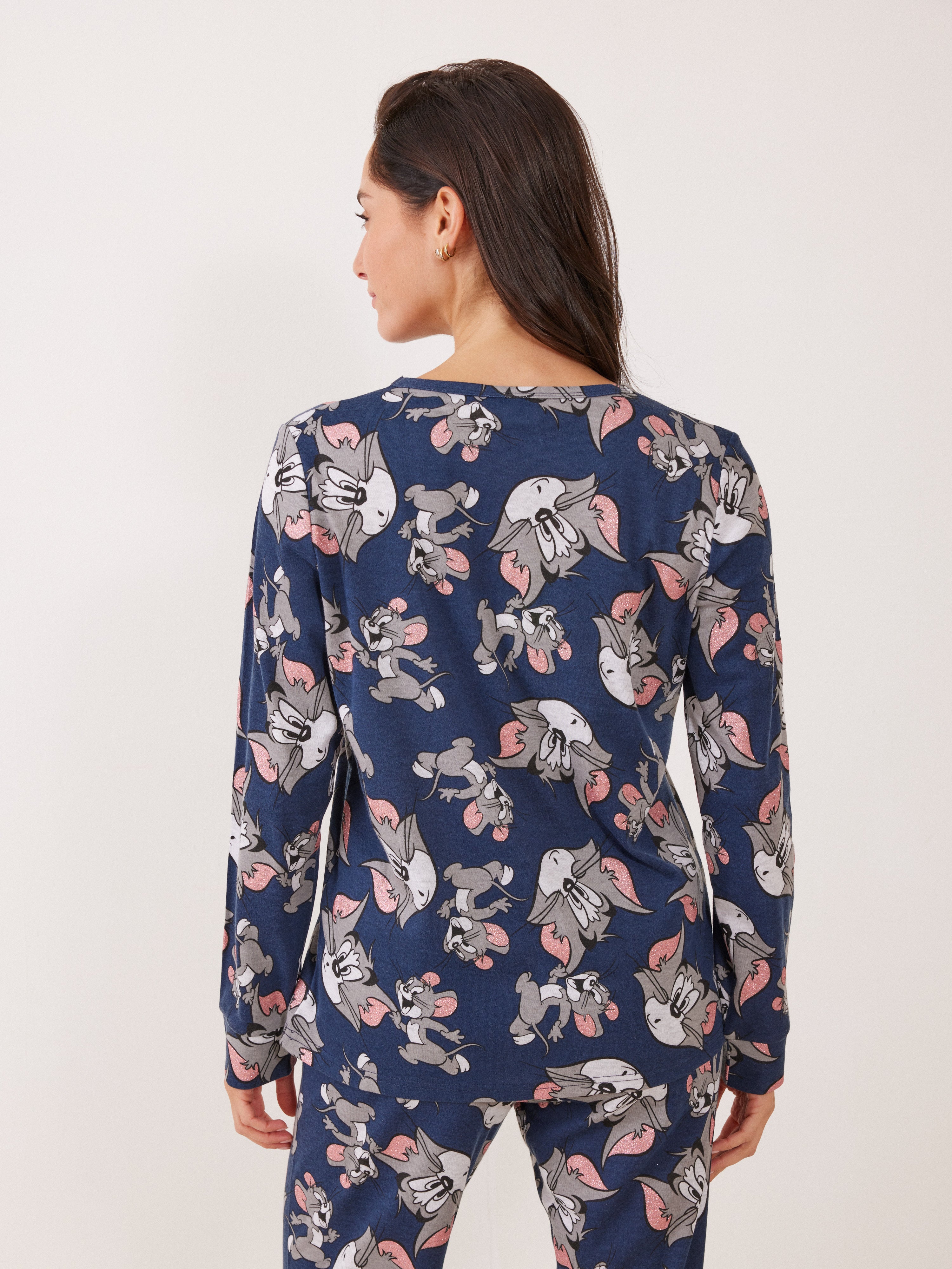 פיג'מה אינטרלוק TOM&JERRY - כחול נייבי