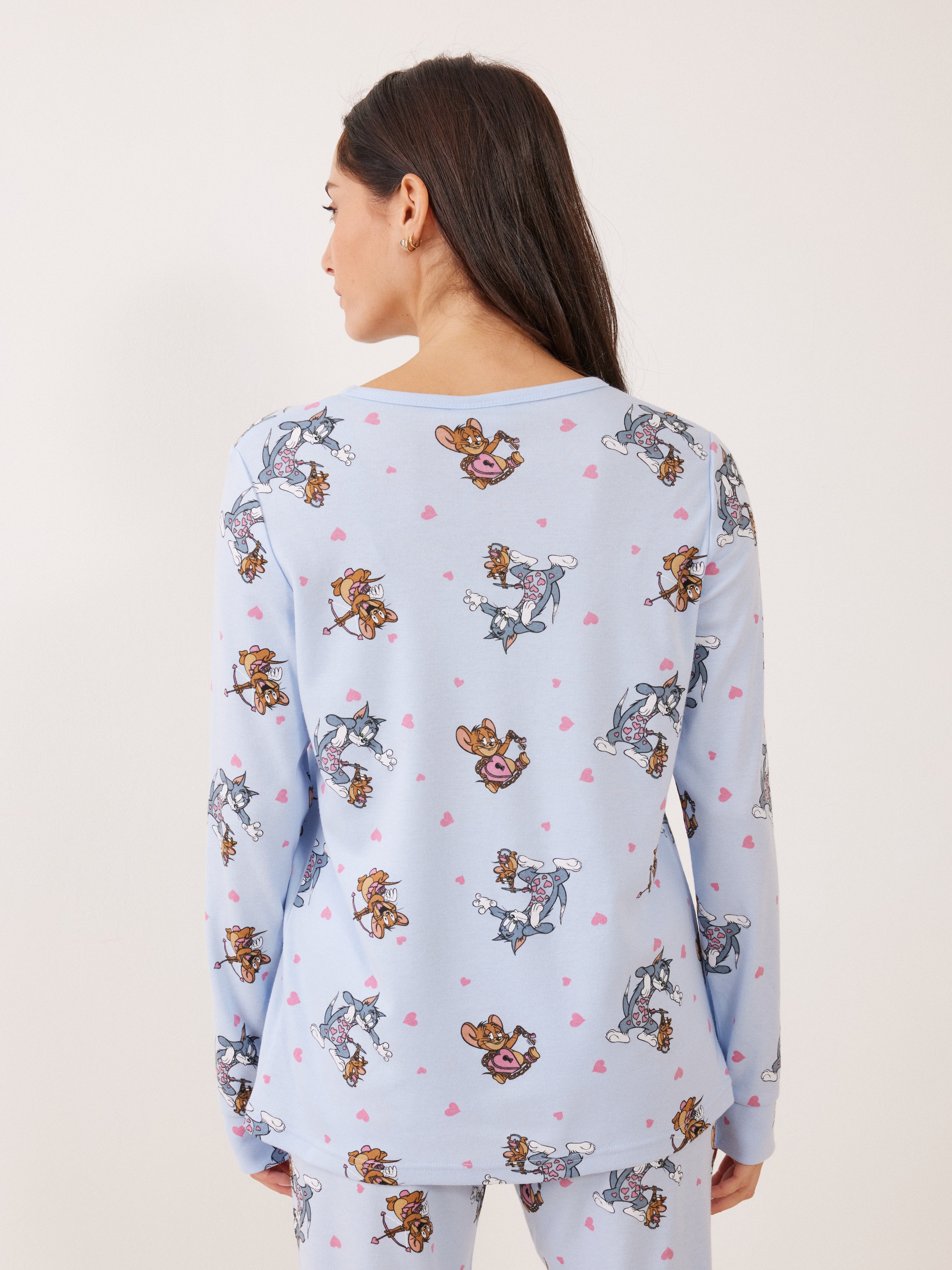 פיג'מה אינטרלוק TOM&JERRY - כחול בהיר
