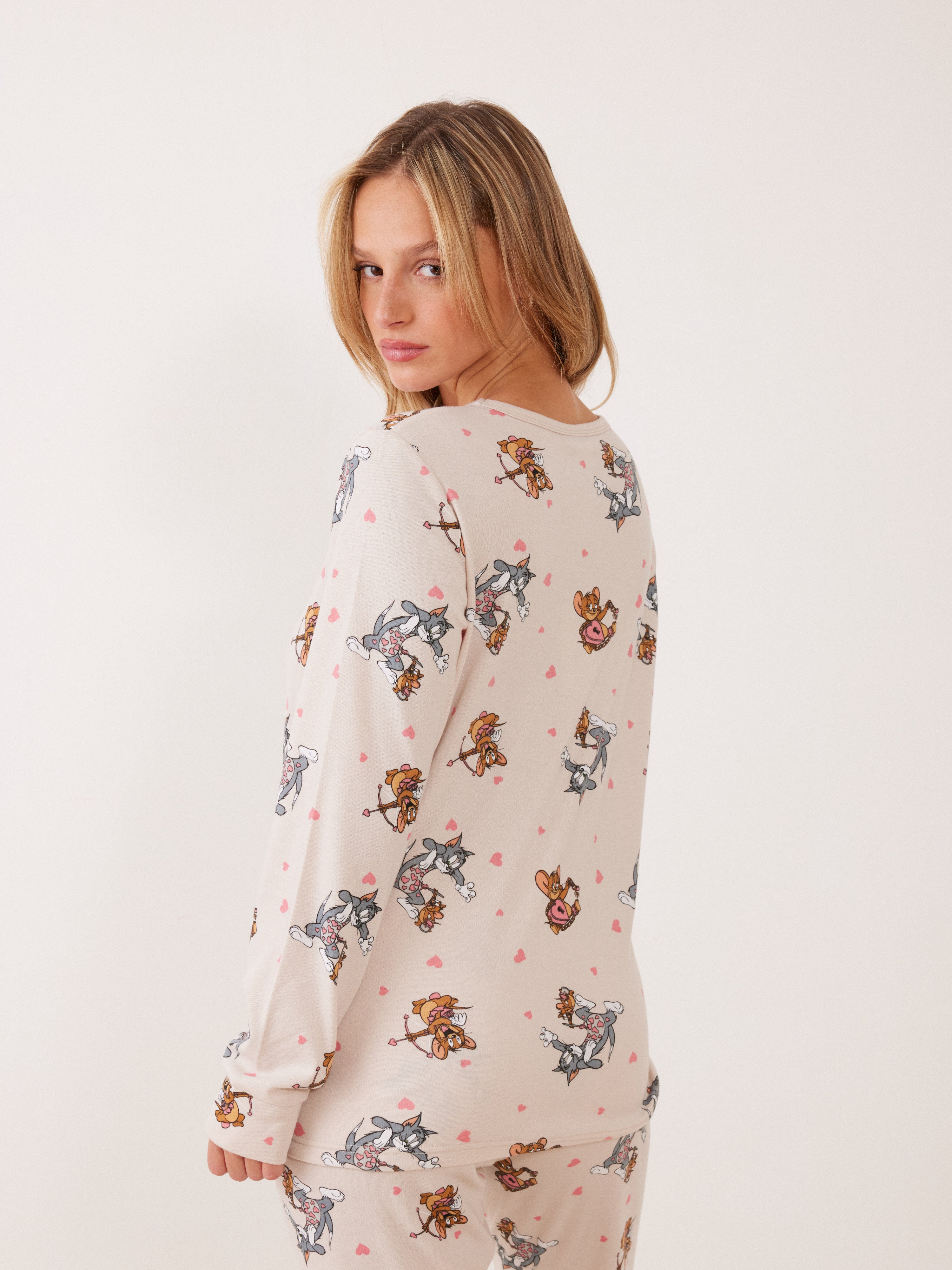 פיג'מה אינטרלוק TOM&JERRY - בז