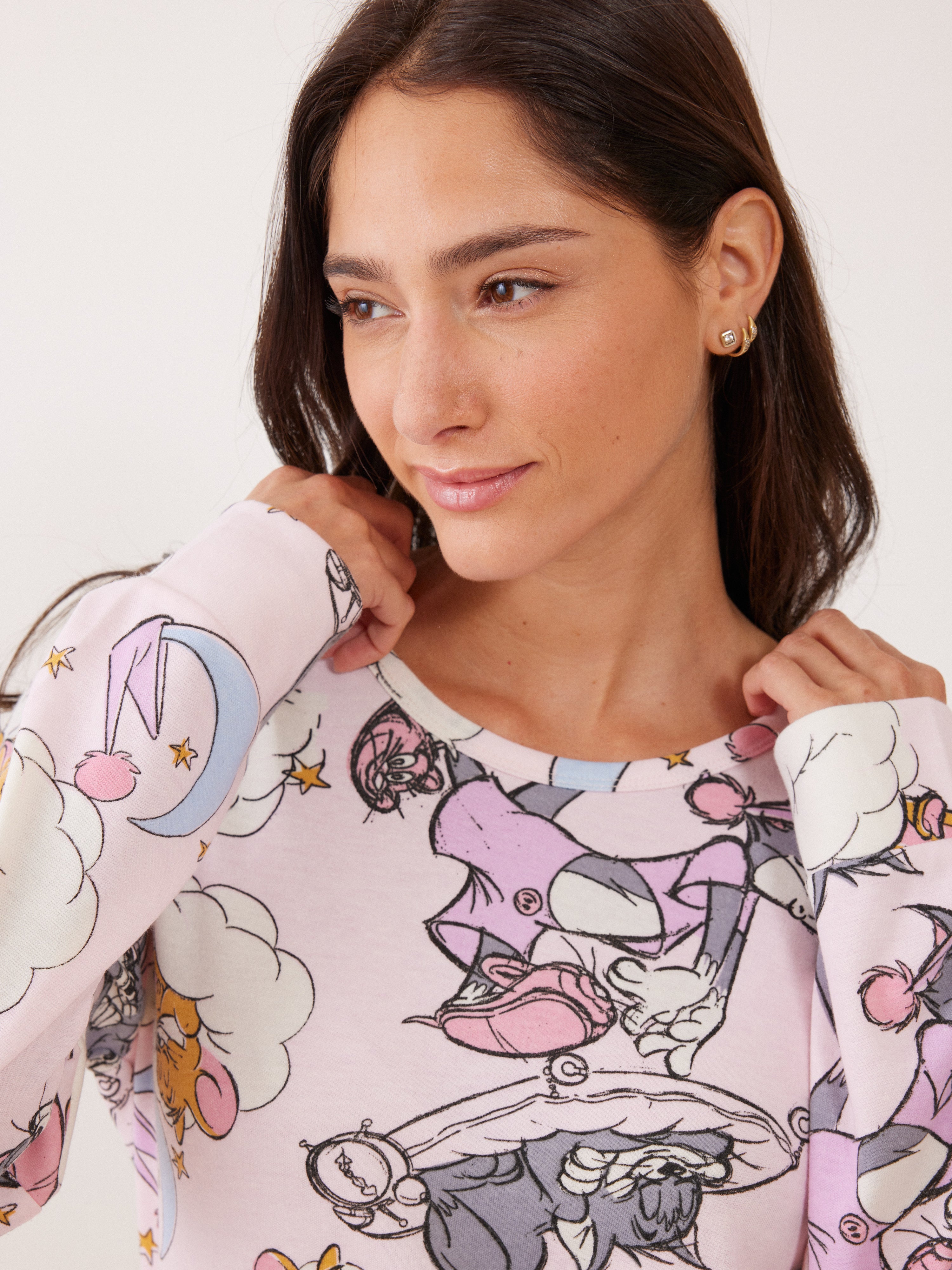 פיג'מה אינטרלוק TOM&JERRY - ורוד