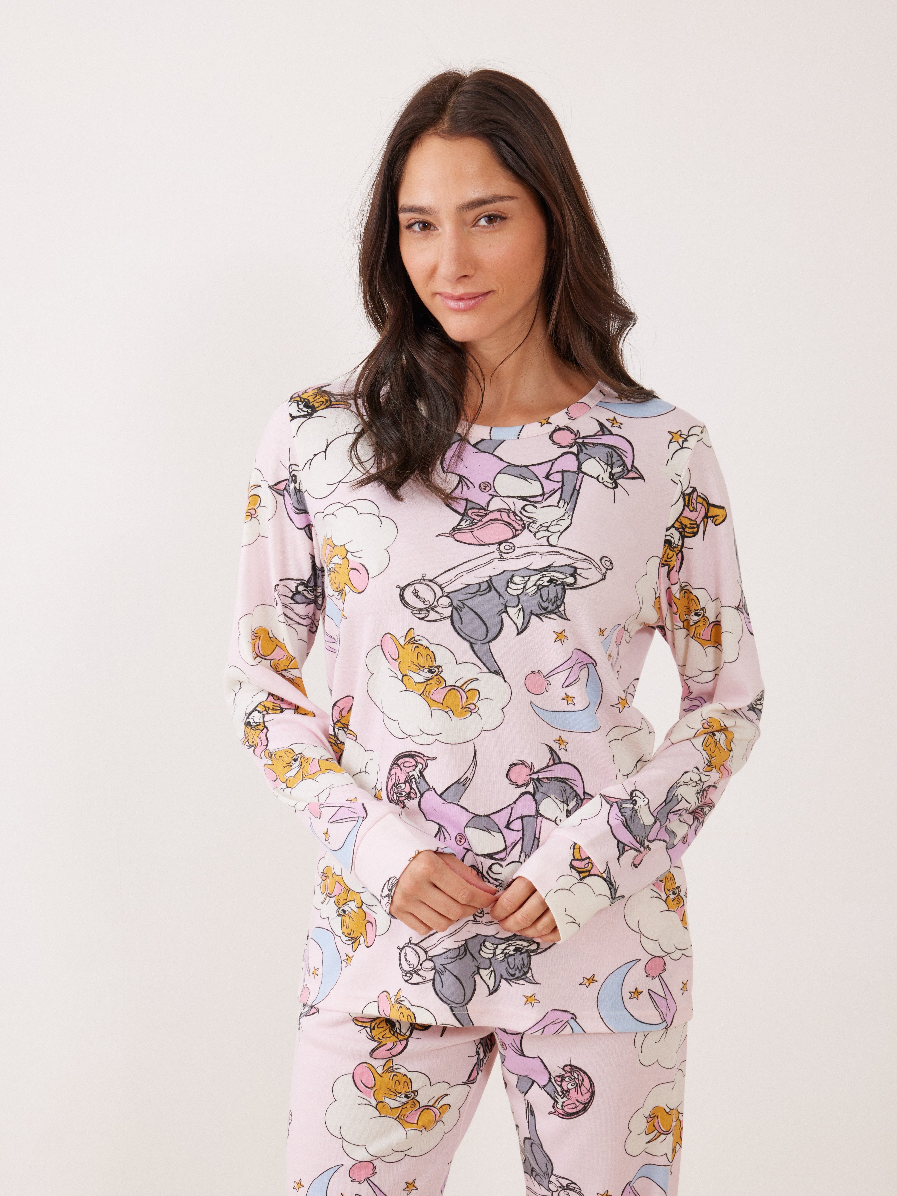 פיג'מה אינטרלוק TOM&JERRY - ורוד