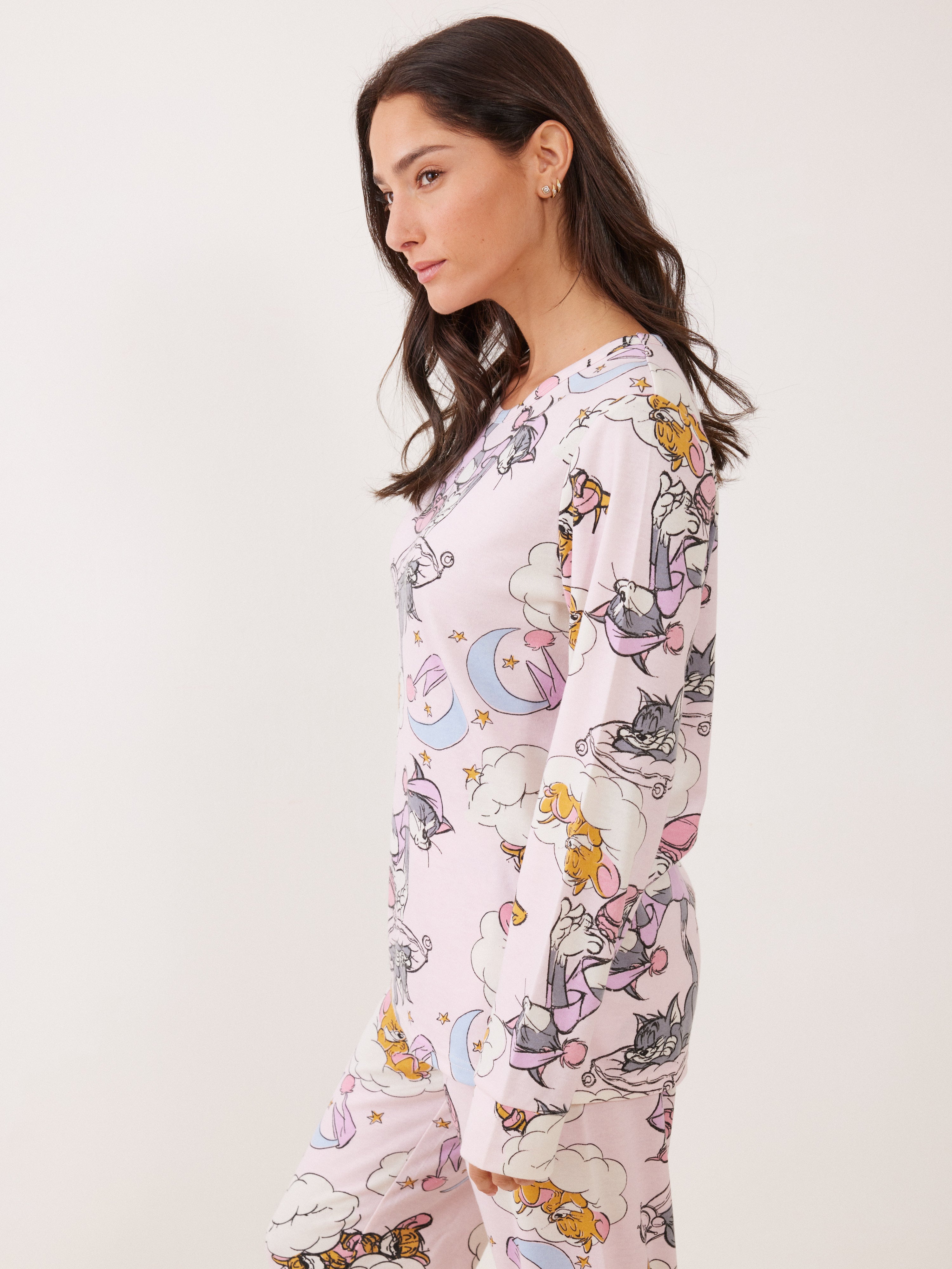 פיג'מה אינטרלוק TOM&JERRY - ורוד