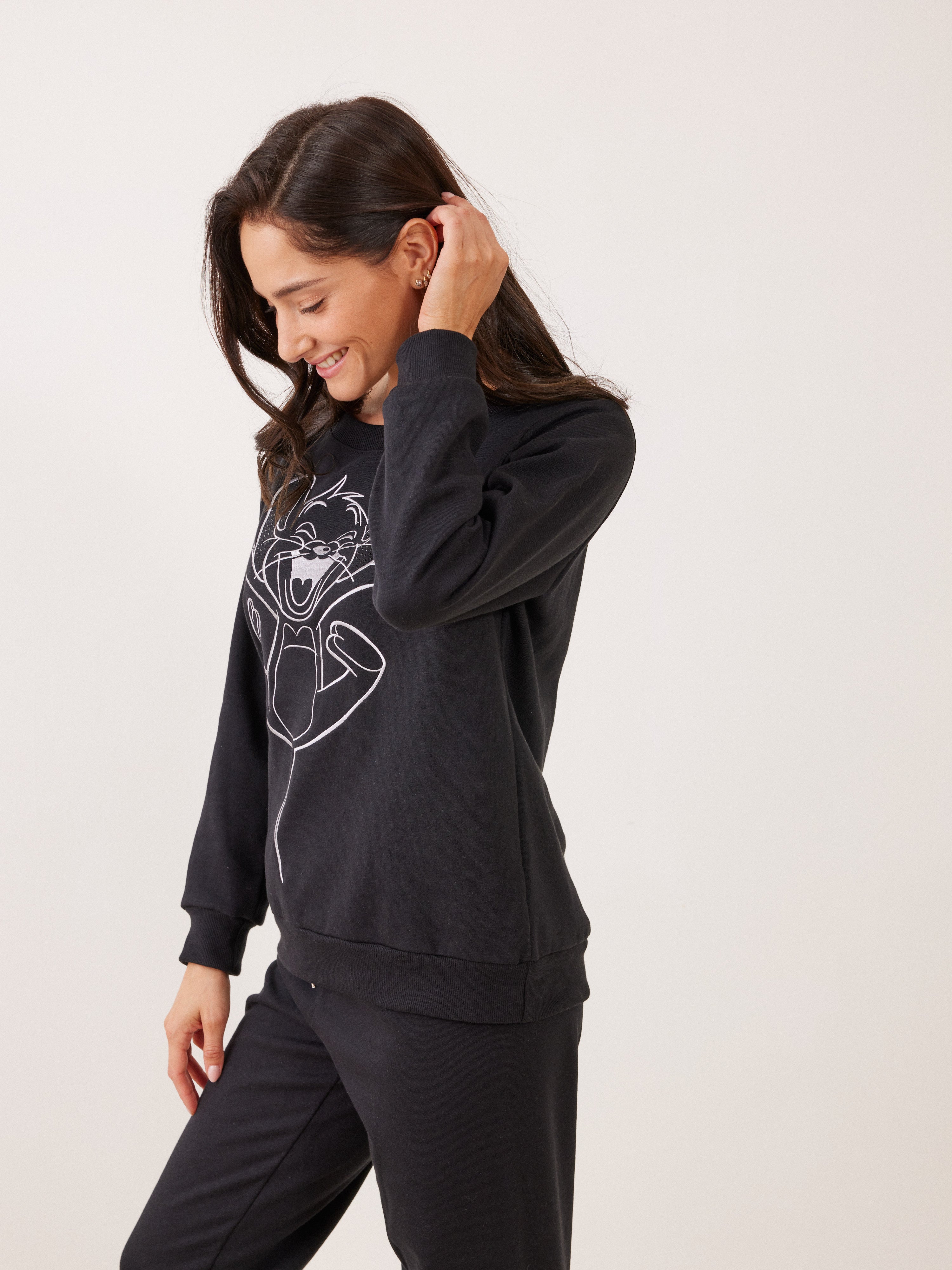 פיג'מה פוטר TOM&JERRY - שחור