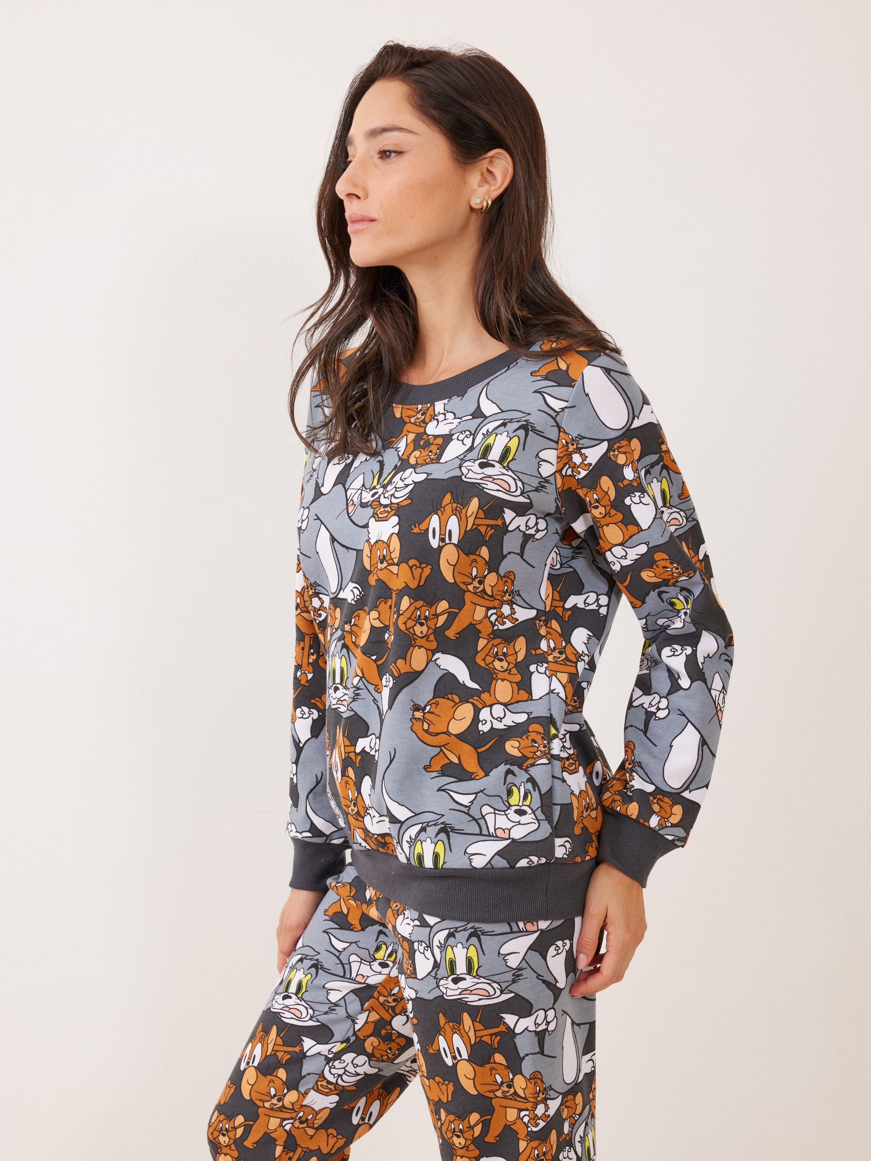 פיג'מה פוטר TOM&JERRY - אפור כהה