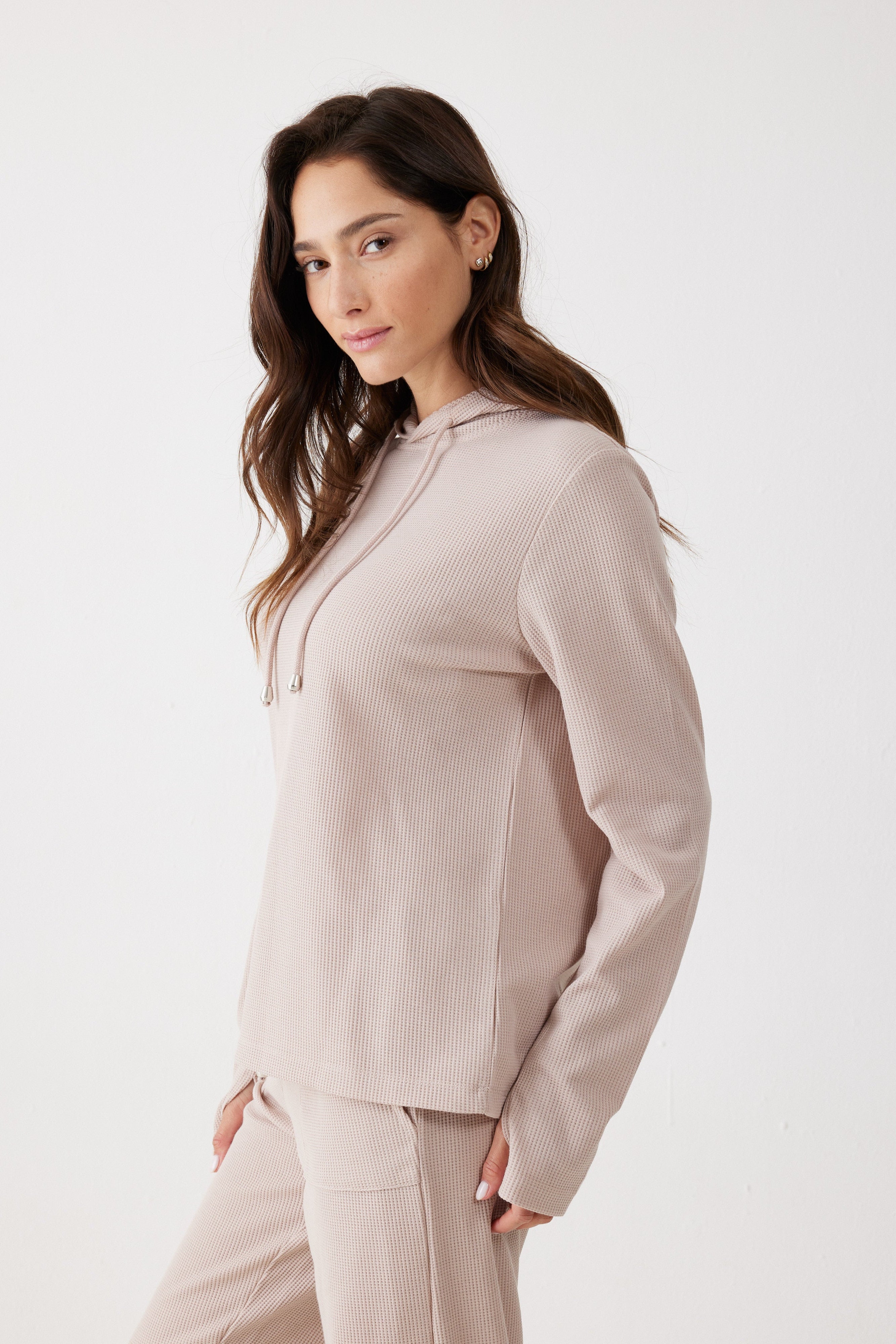 חליפת פנאי קפוצ'ון וואפל - חול