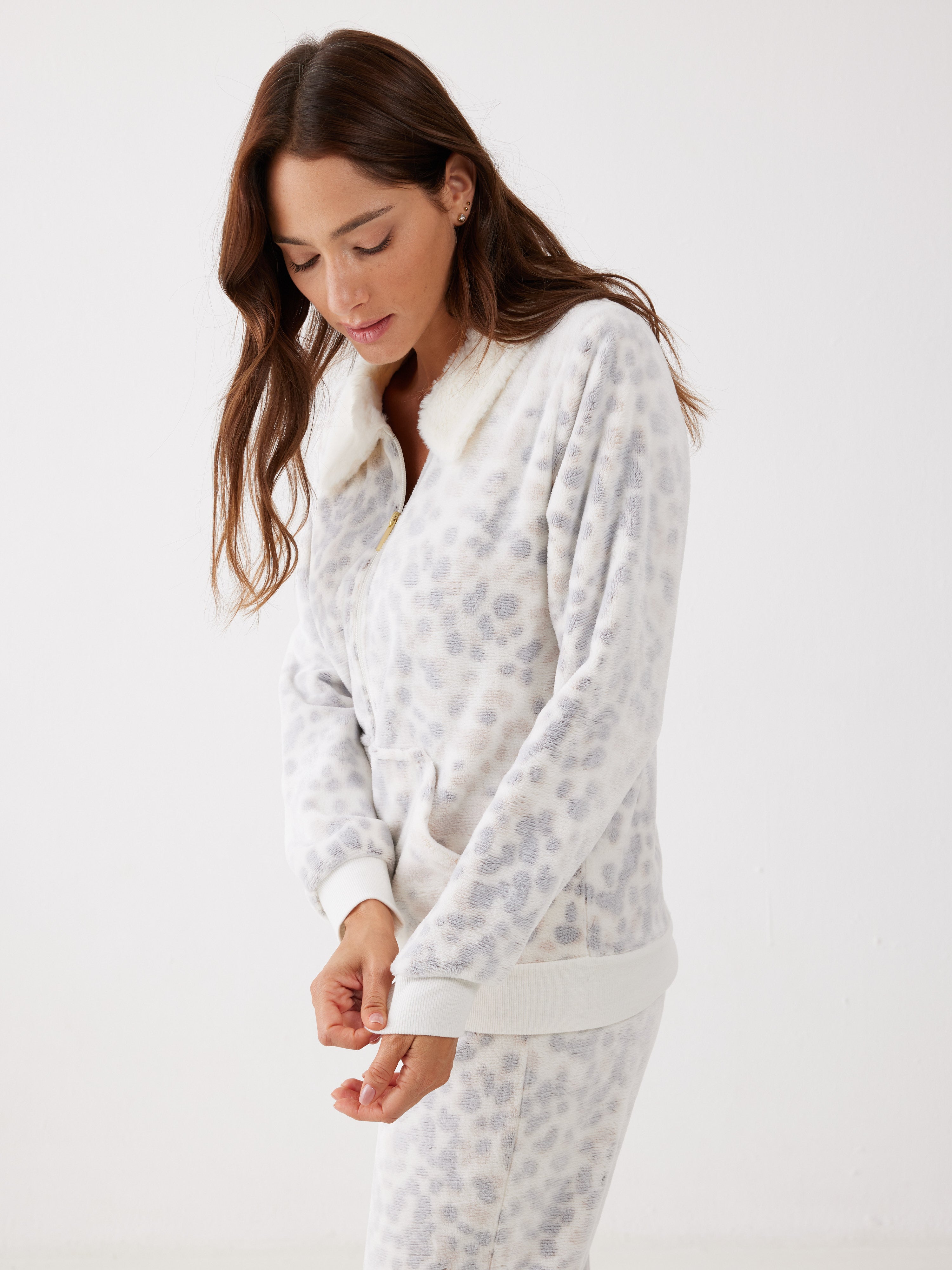 סט פלאפי עם רוכסן - שמנת