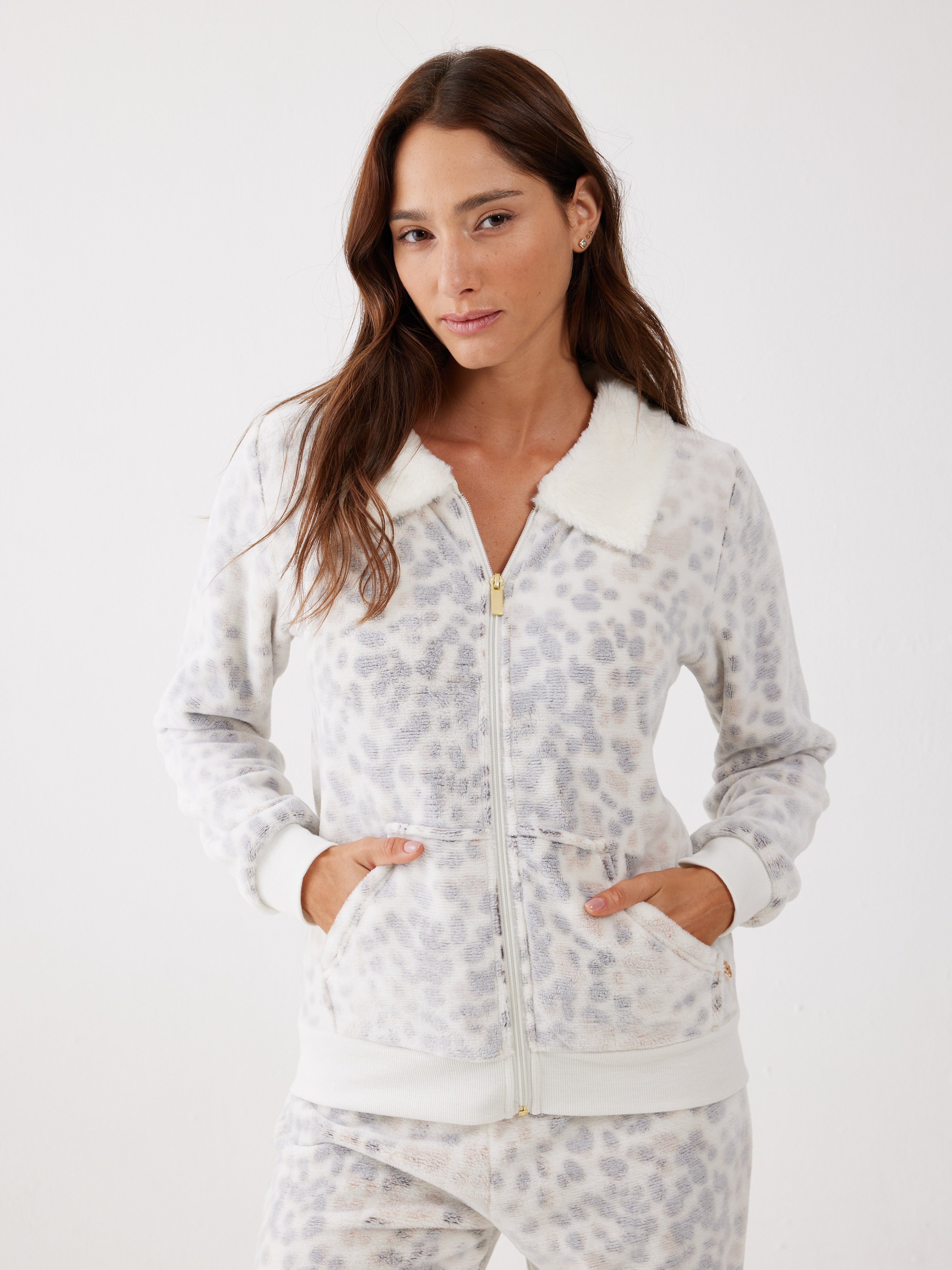 סט פלאפי עם רוכסן - שמנת