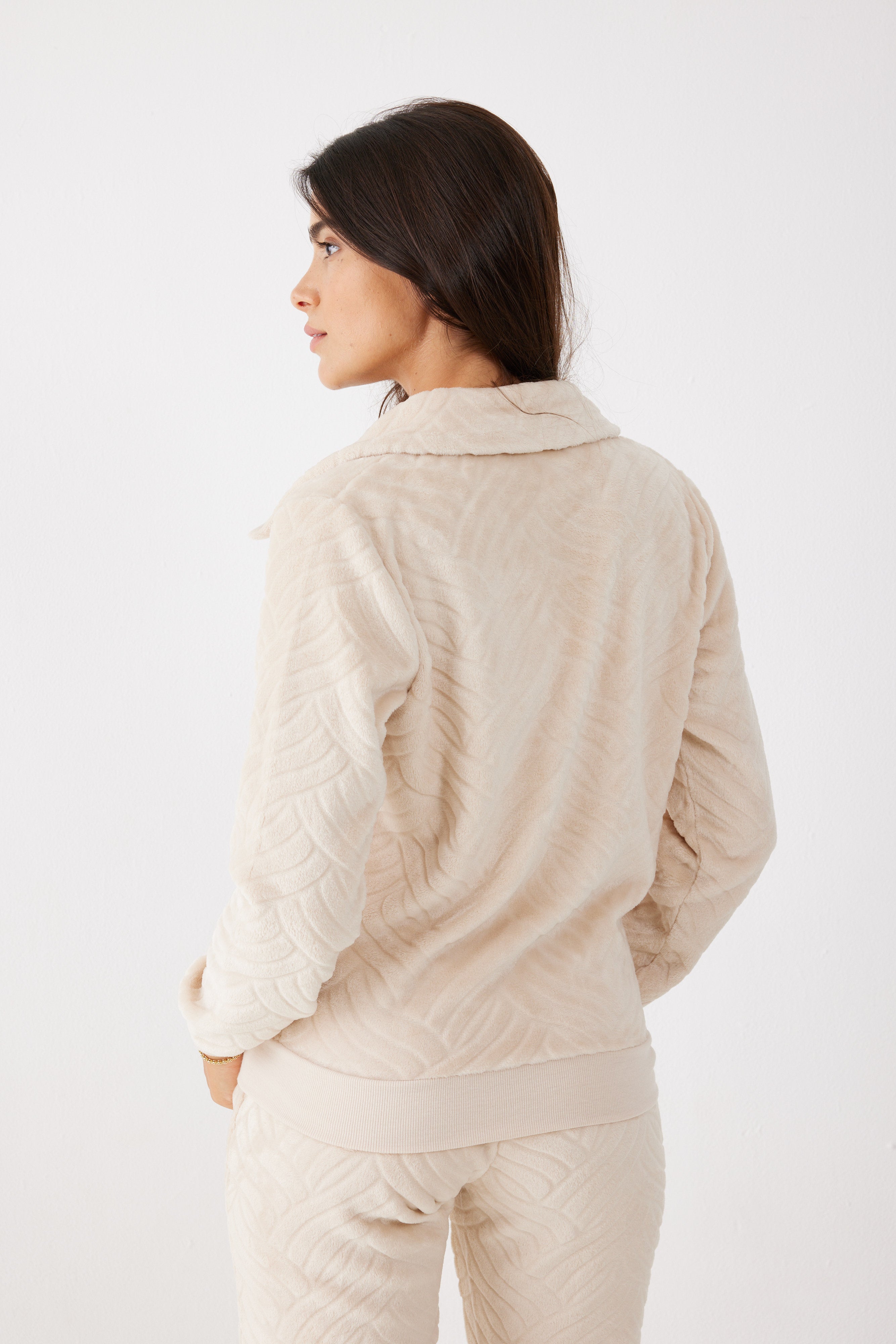 סט פלאפי עם רוכסן - בז