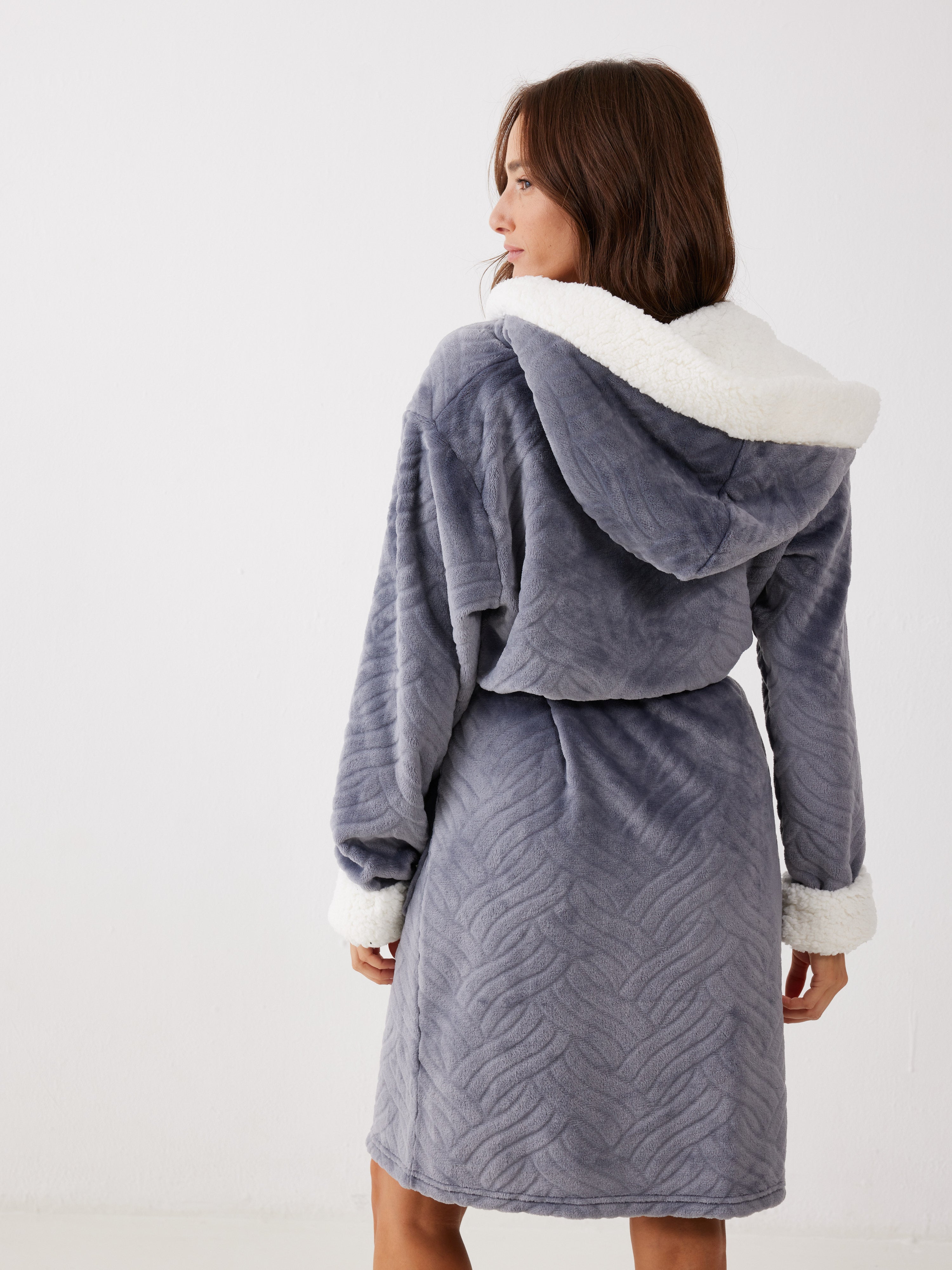 חלוק פלאפי - אפור כהה