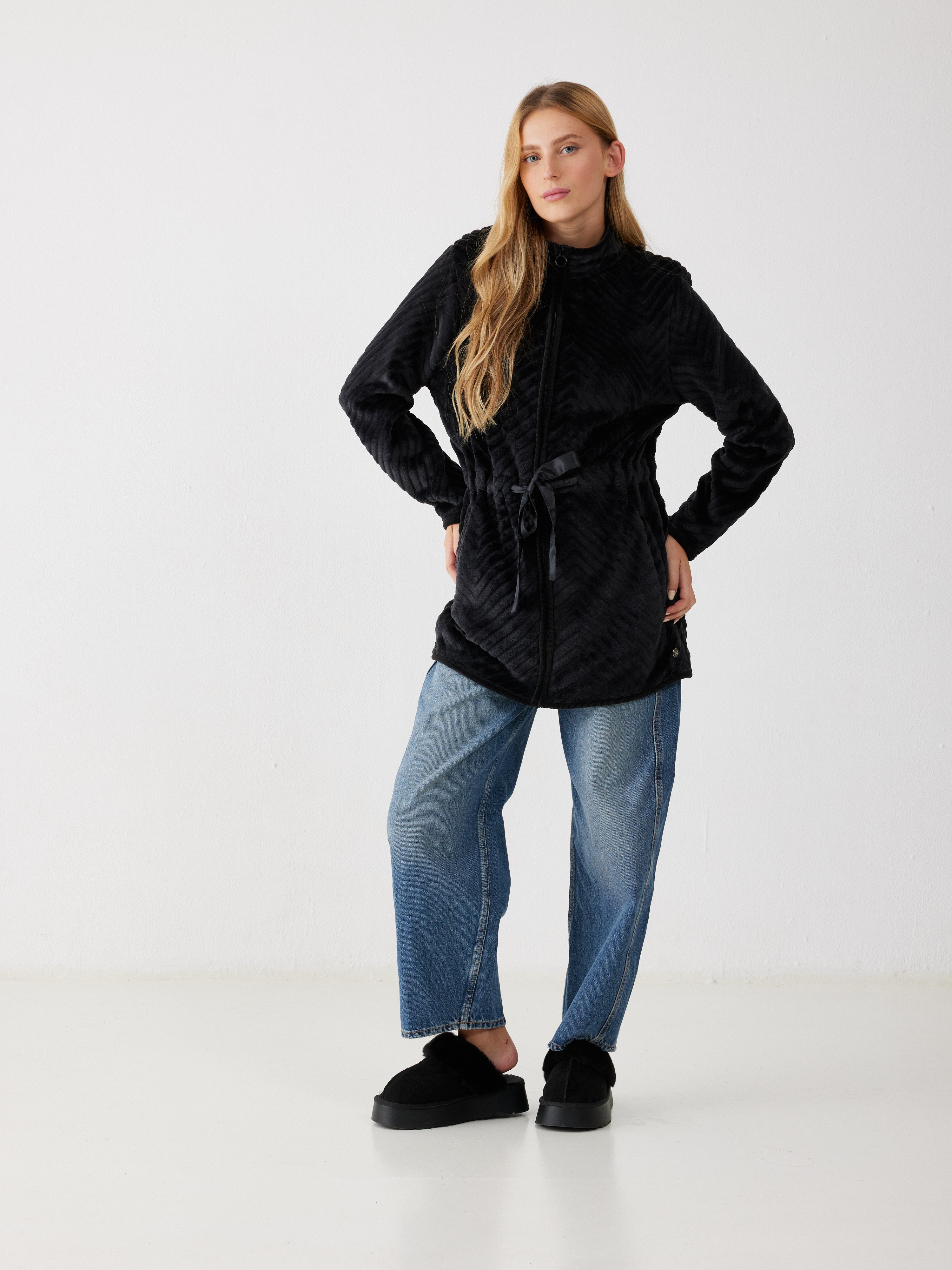 ג'קט פלאפי - שחור