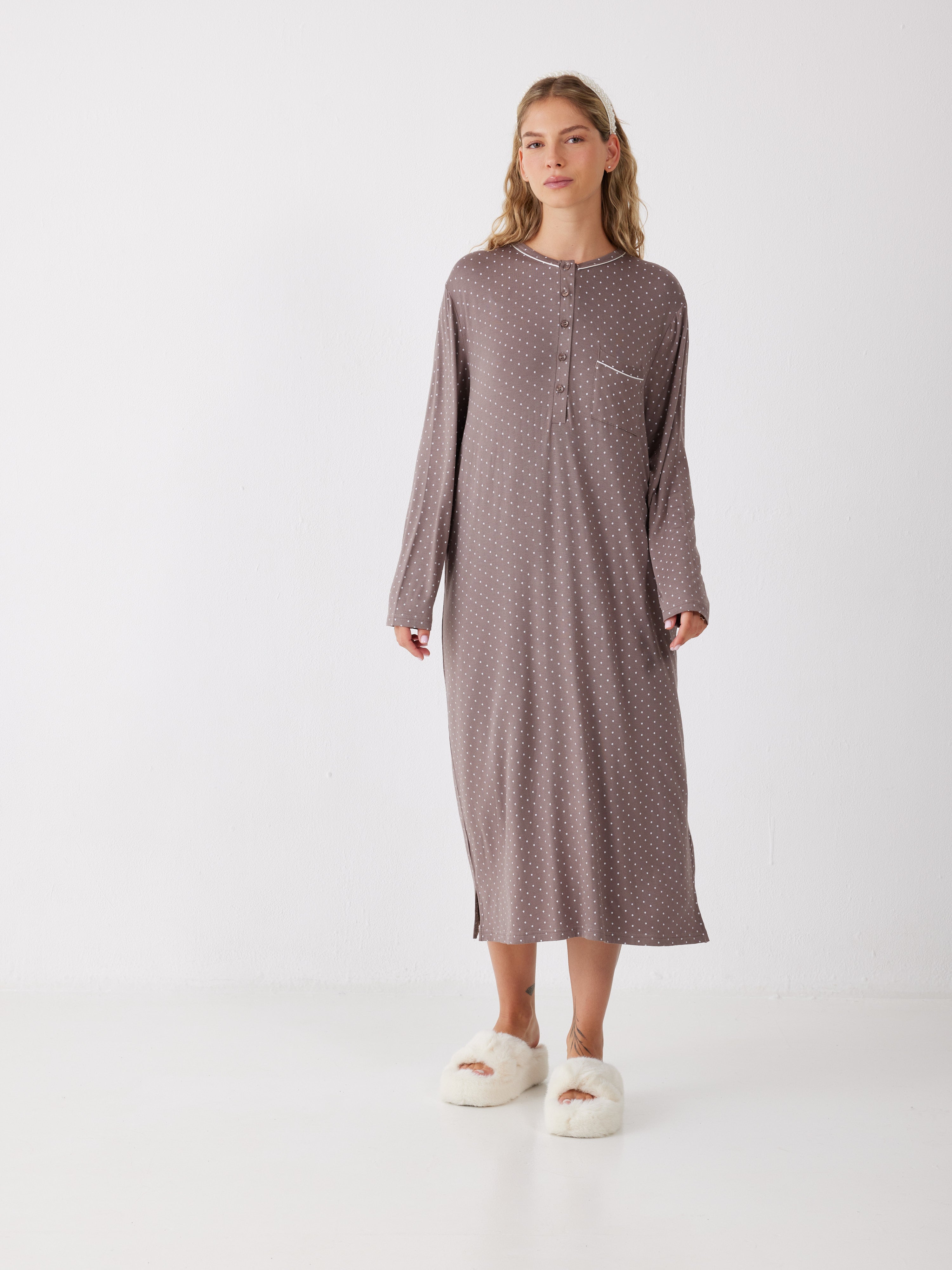 כותונת נקודות ויסקוזה - חום