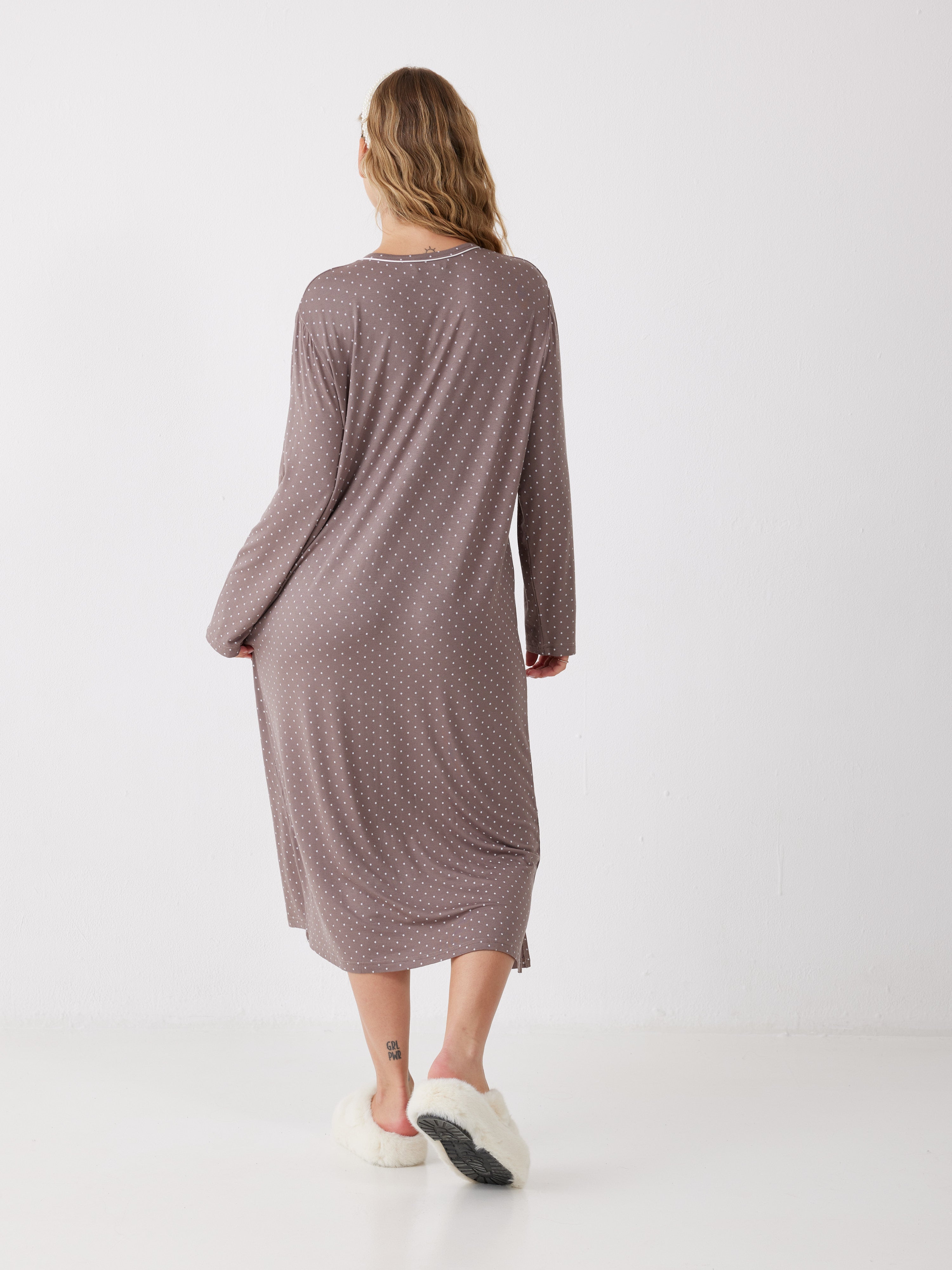 כותונת נקודות ויסקוזה - חום