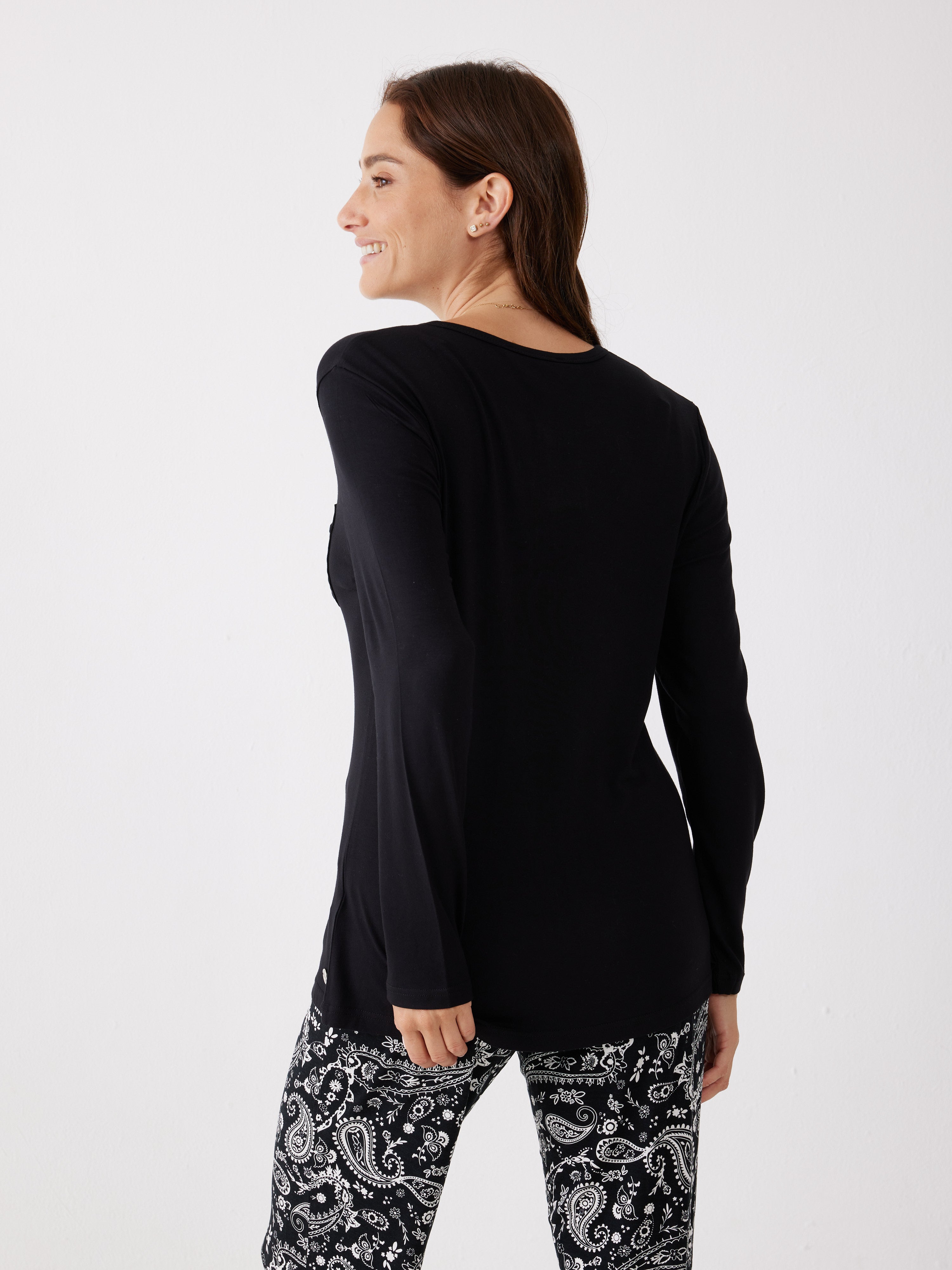 פיג'מה פייזלי ויסקוזה - שחור