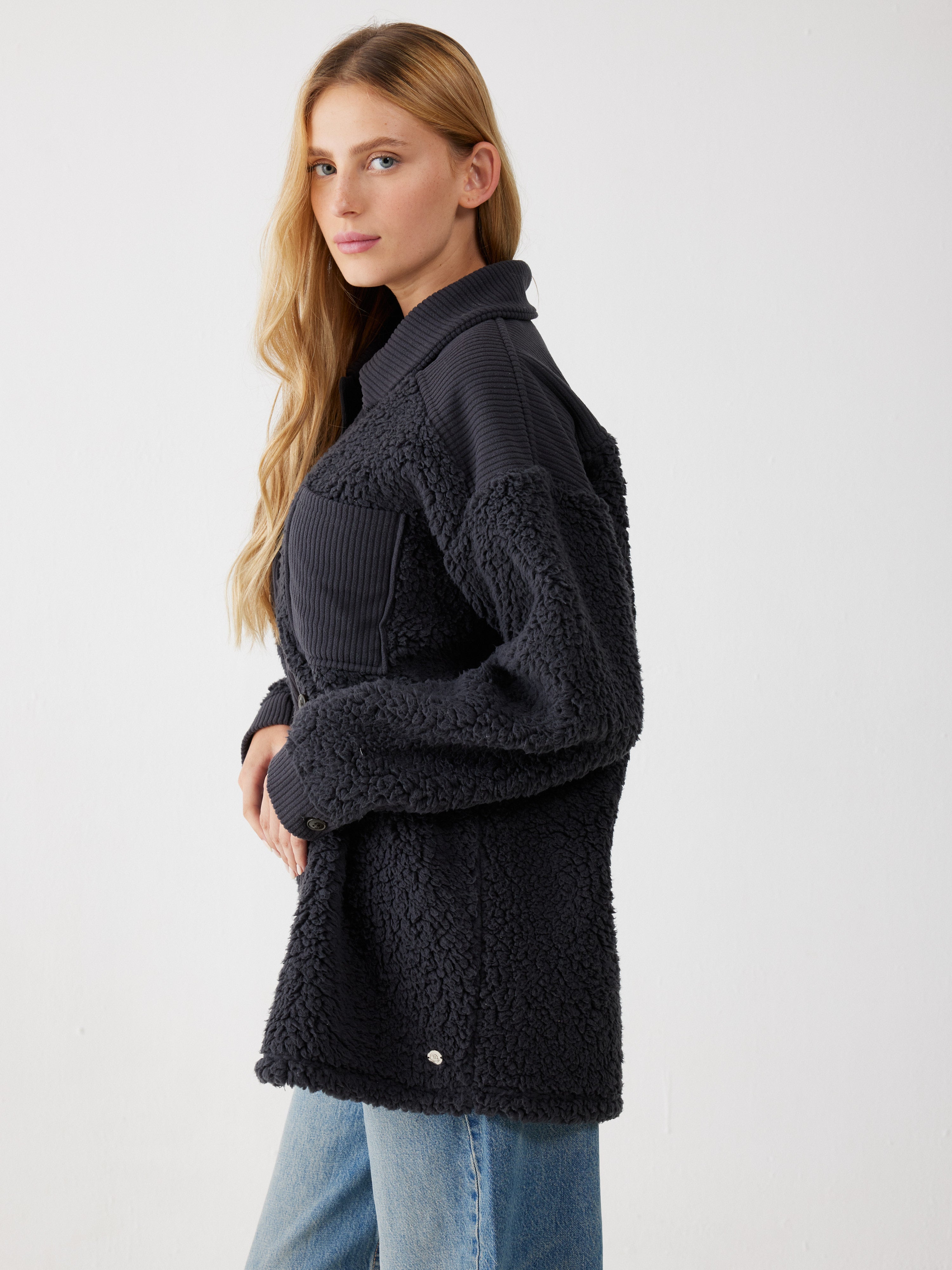 ג'קט פלאפי - אפור כהה