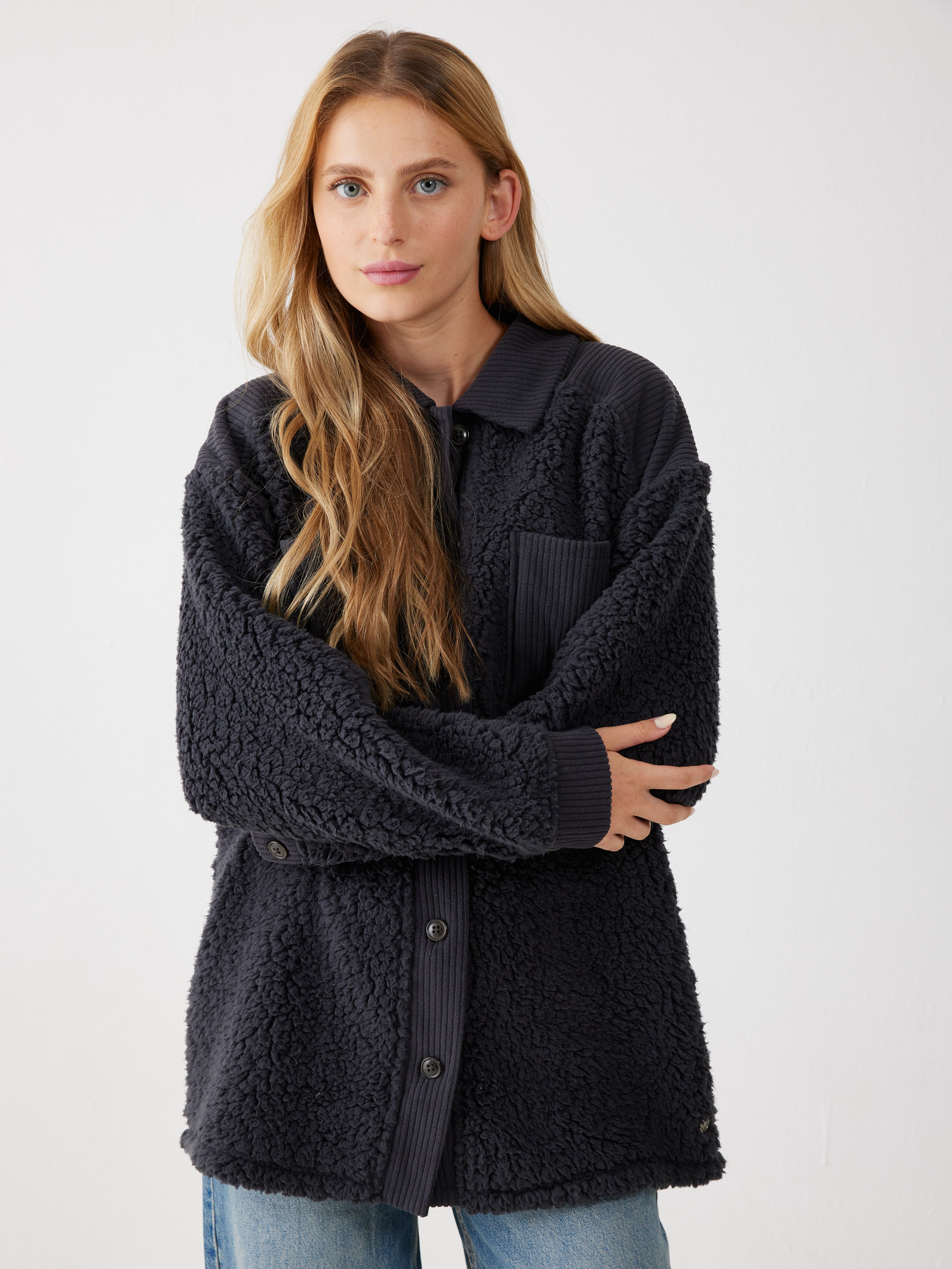 ג'קט פלאפי - אפור כהה