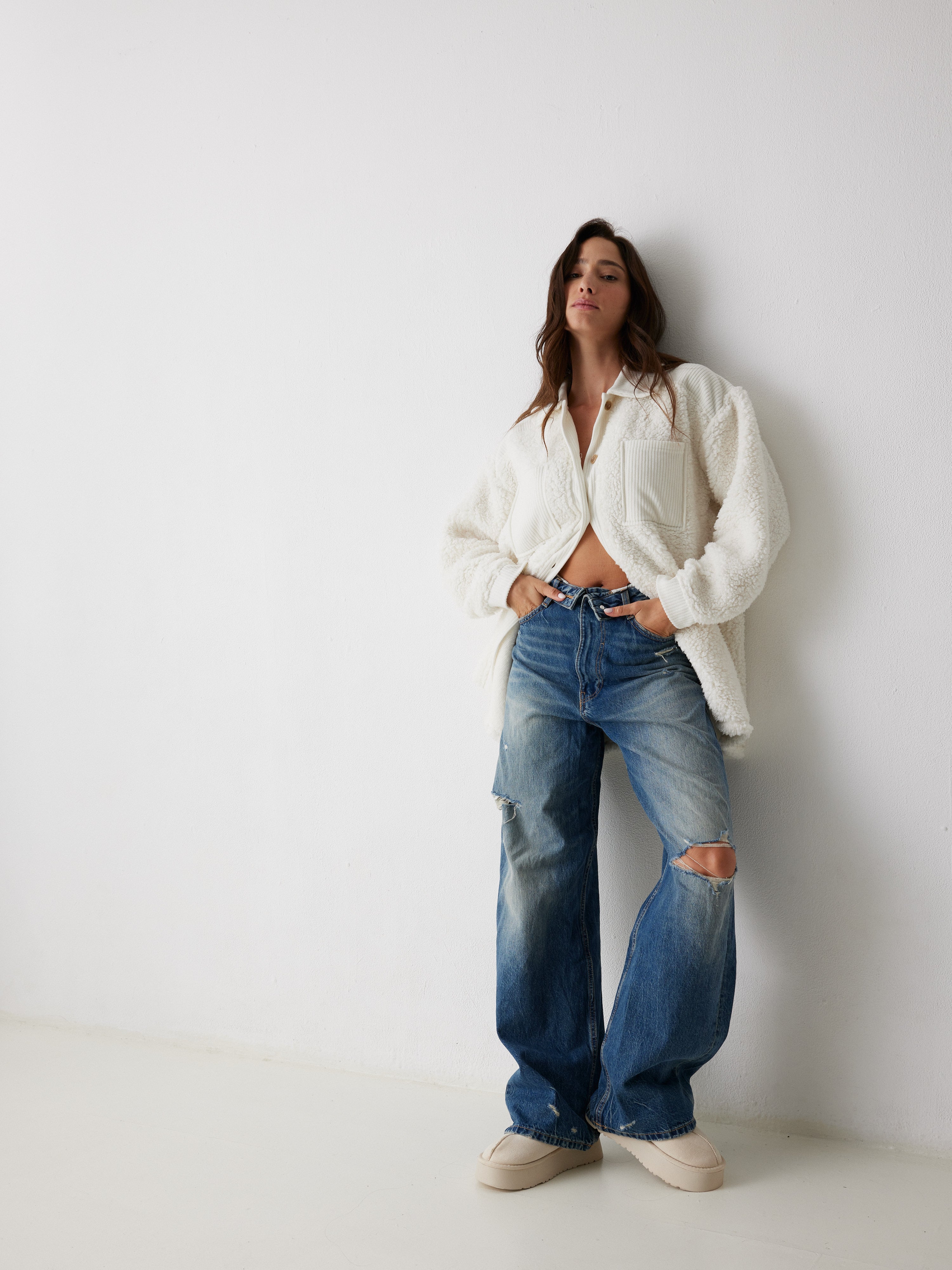 ג'קט פלאפי - שמנת