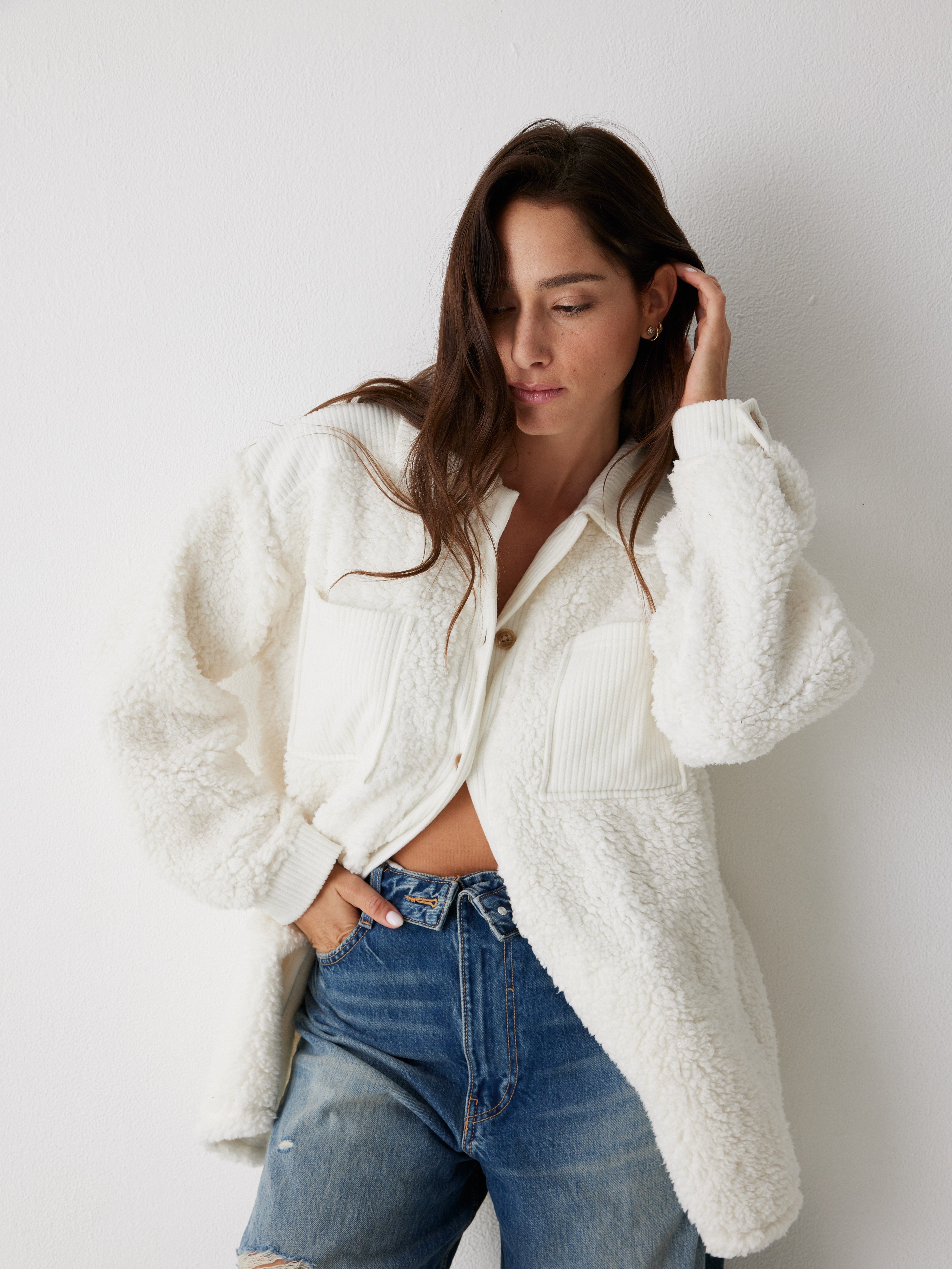 ג'קט פלאפי - שמנת