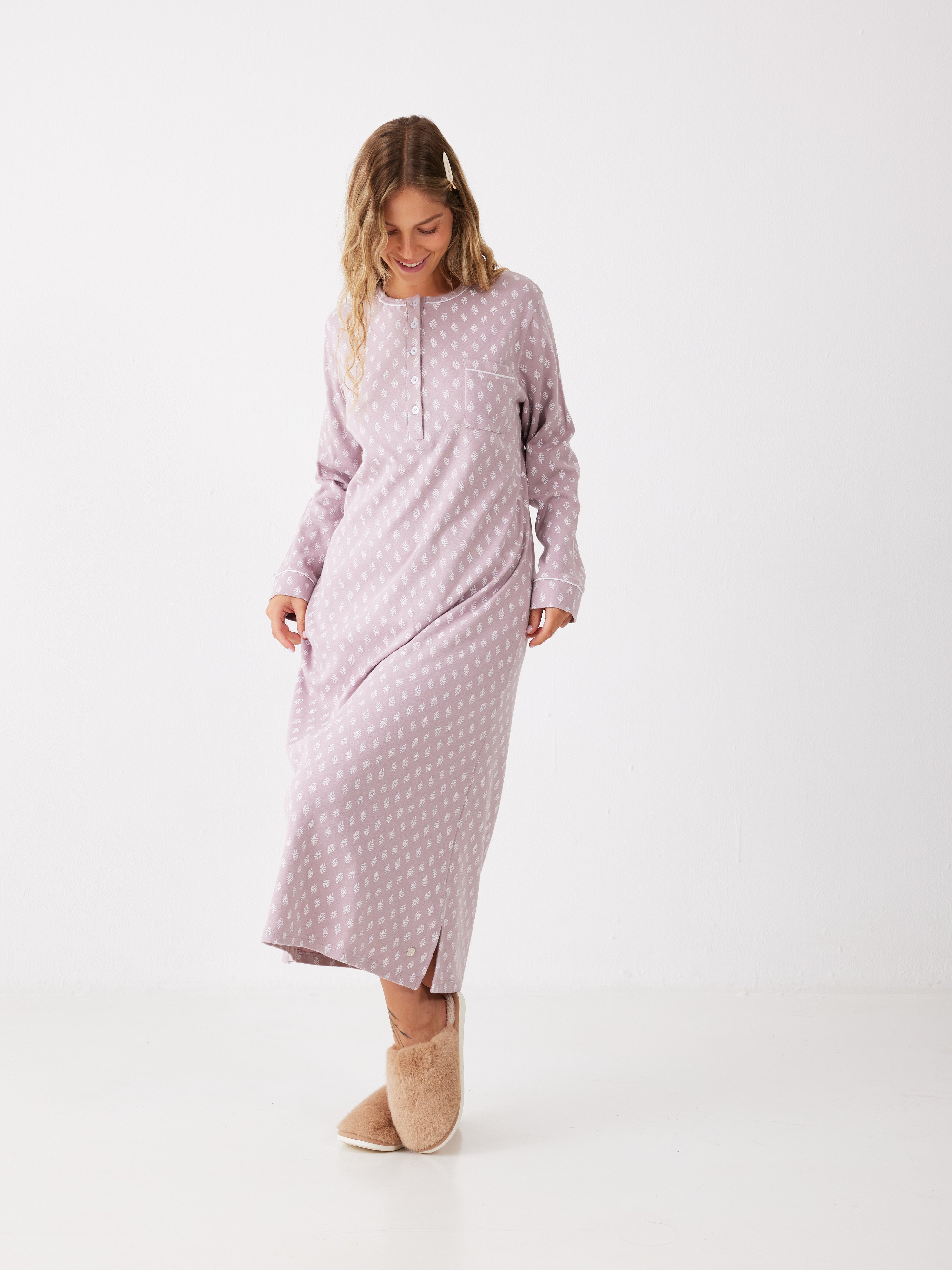 כותונת עלים כותנה - ורוד מעושן