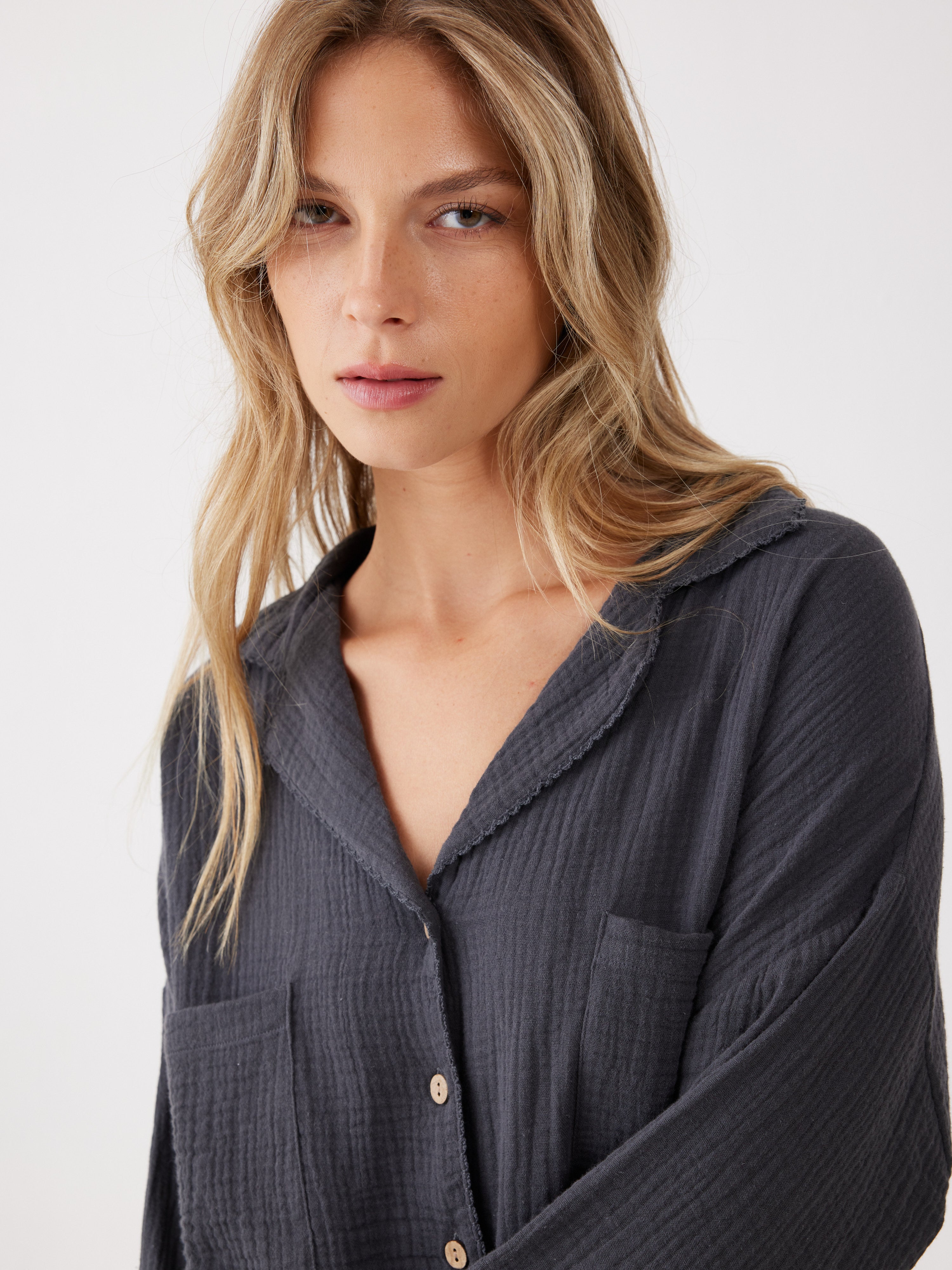 חליפה מכופתרת טטרה - אפור כהה