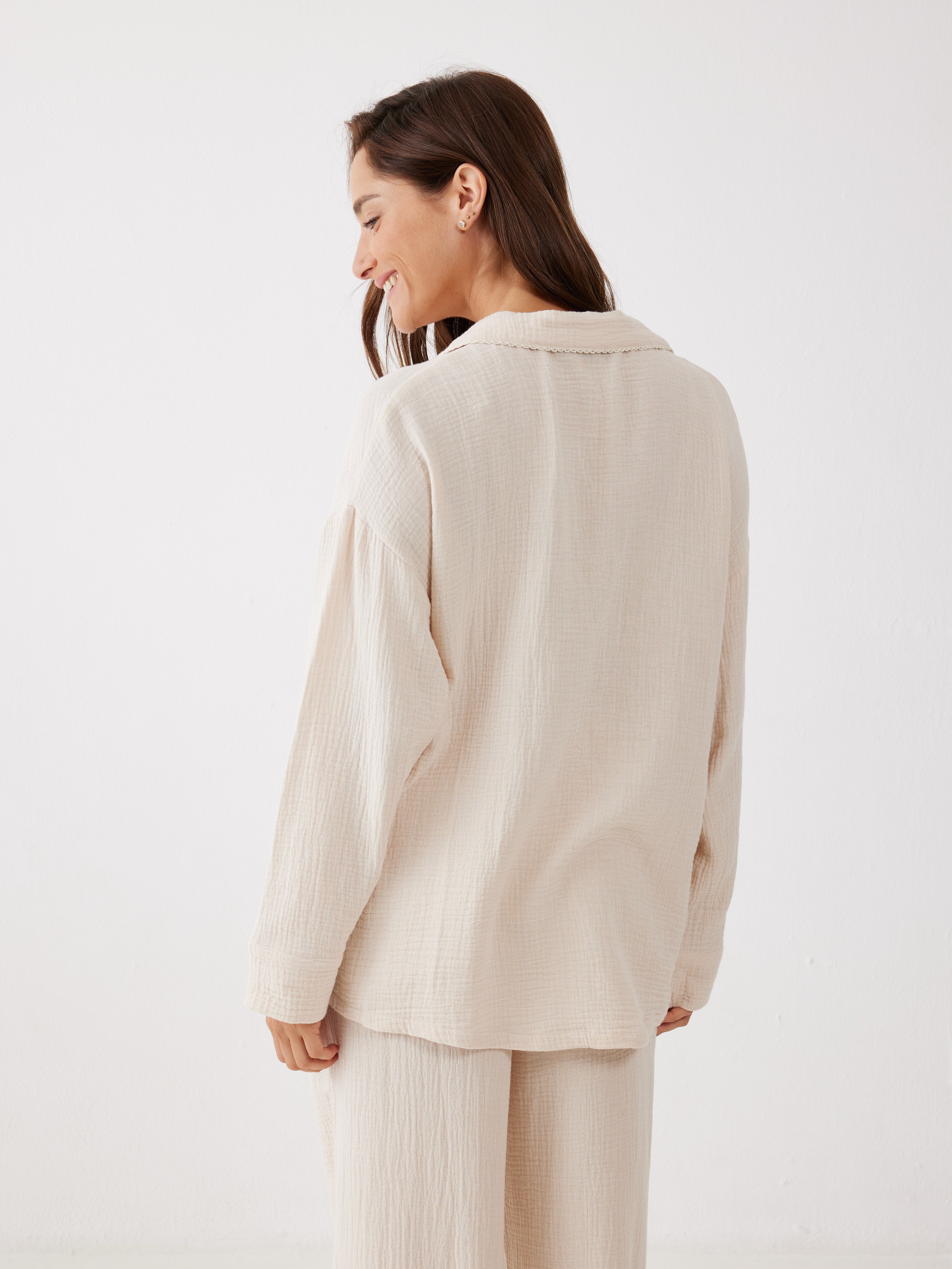 חליפה מכופתרת טטרה - בז