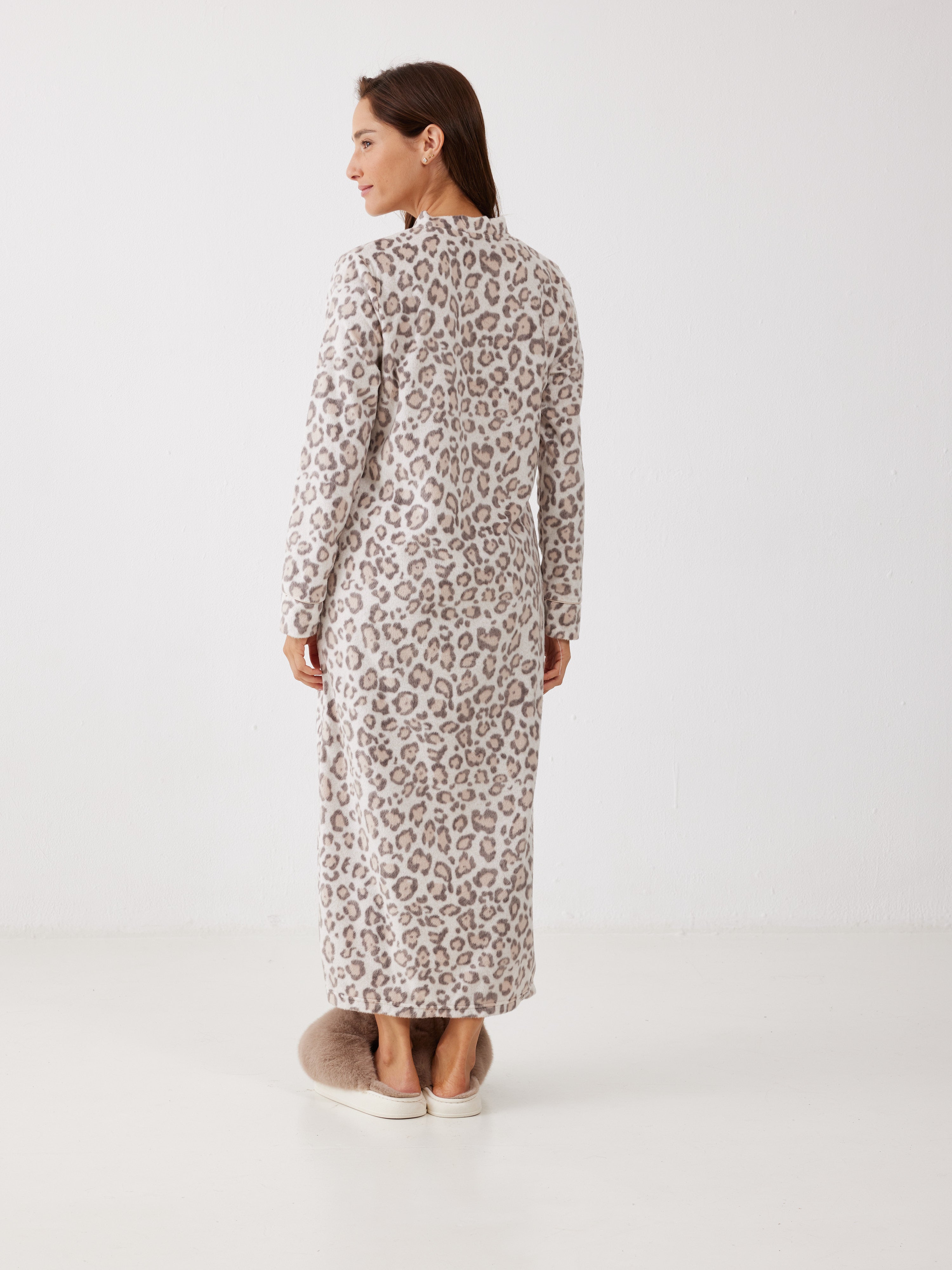 כותונת מנומרת מינק - בז