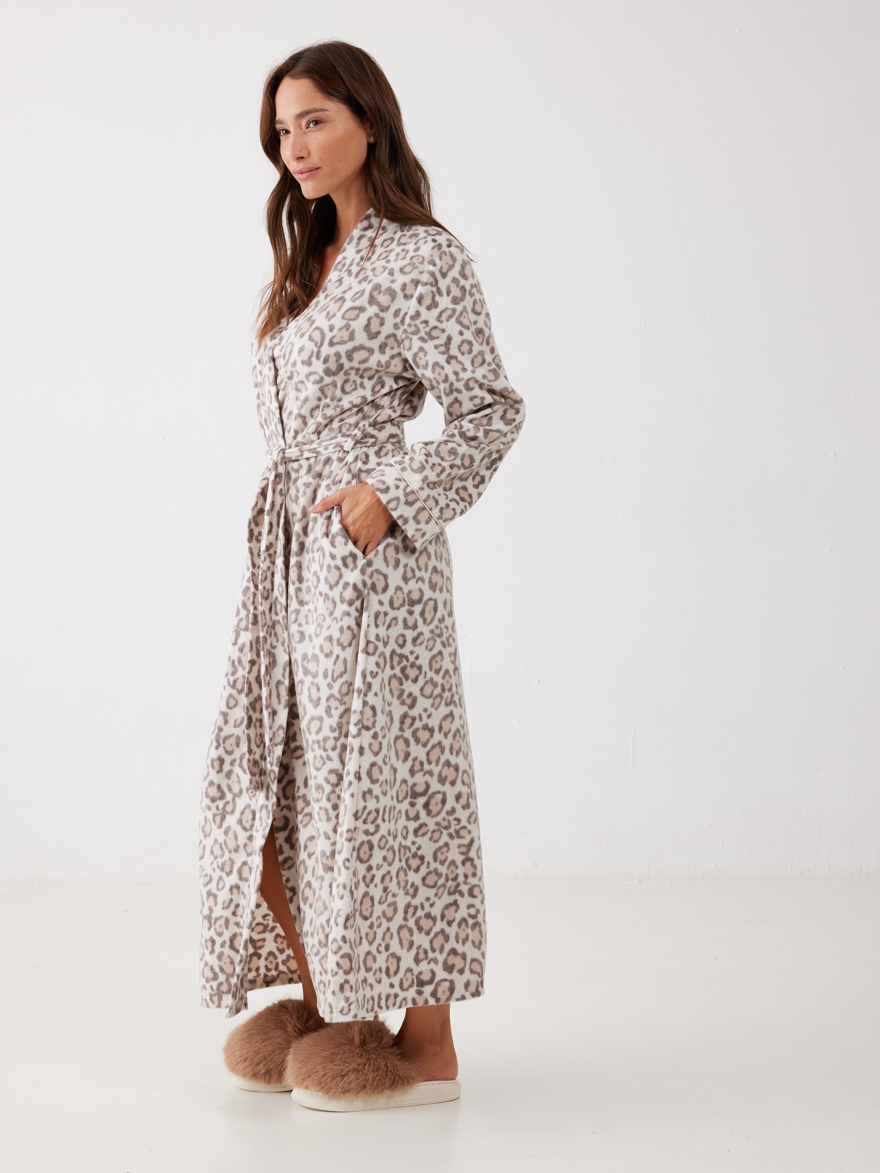 חלוק מנומר מינק - בז