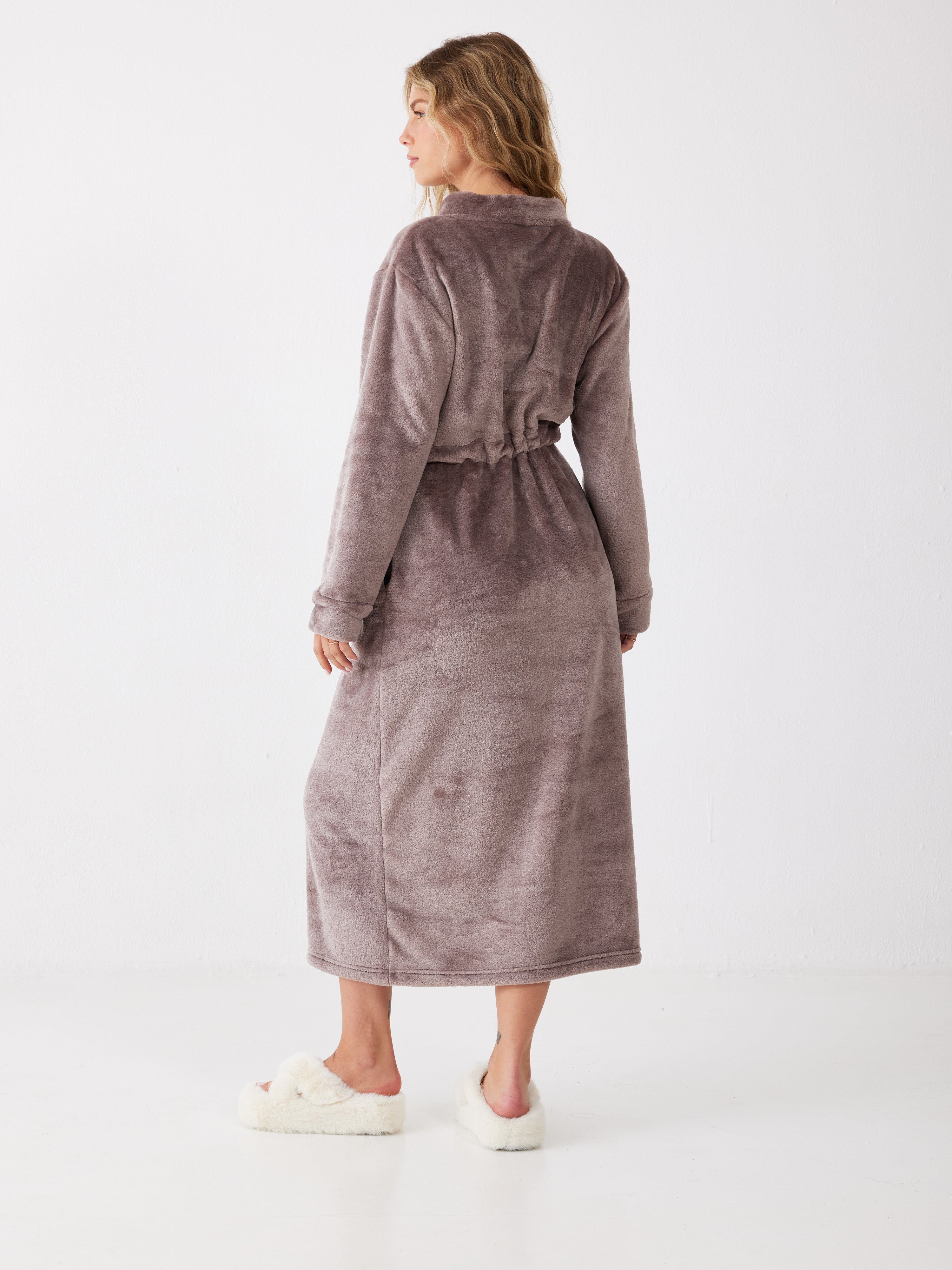 כותונת רוכסן פלאפי - קפה