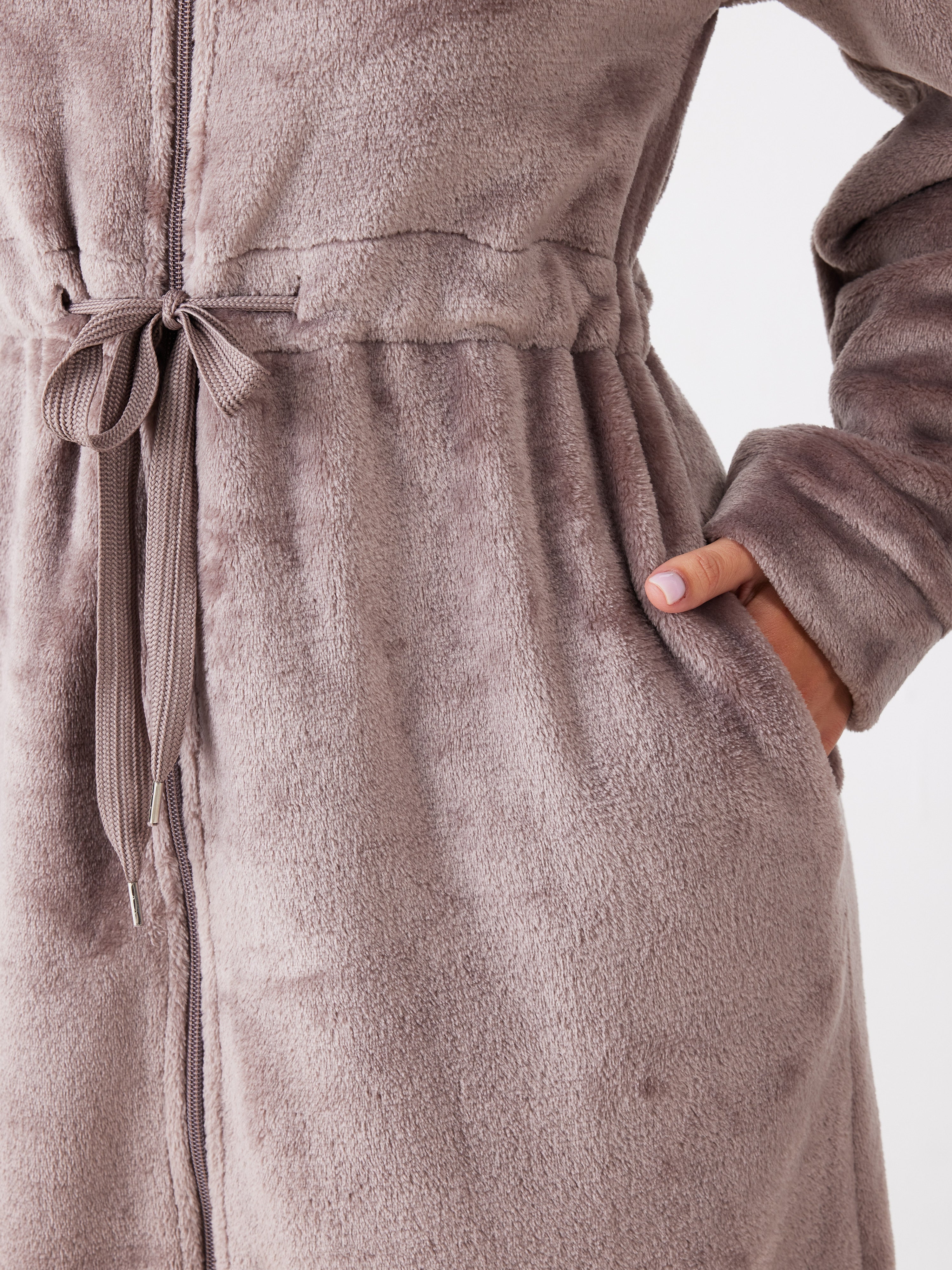 כותונת רוכסן פלאפי - קפה