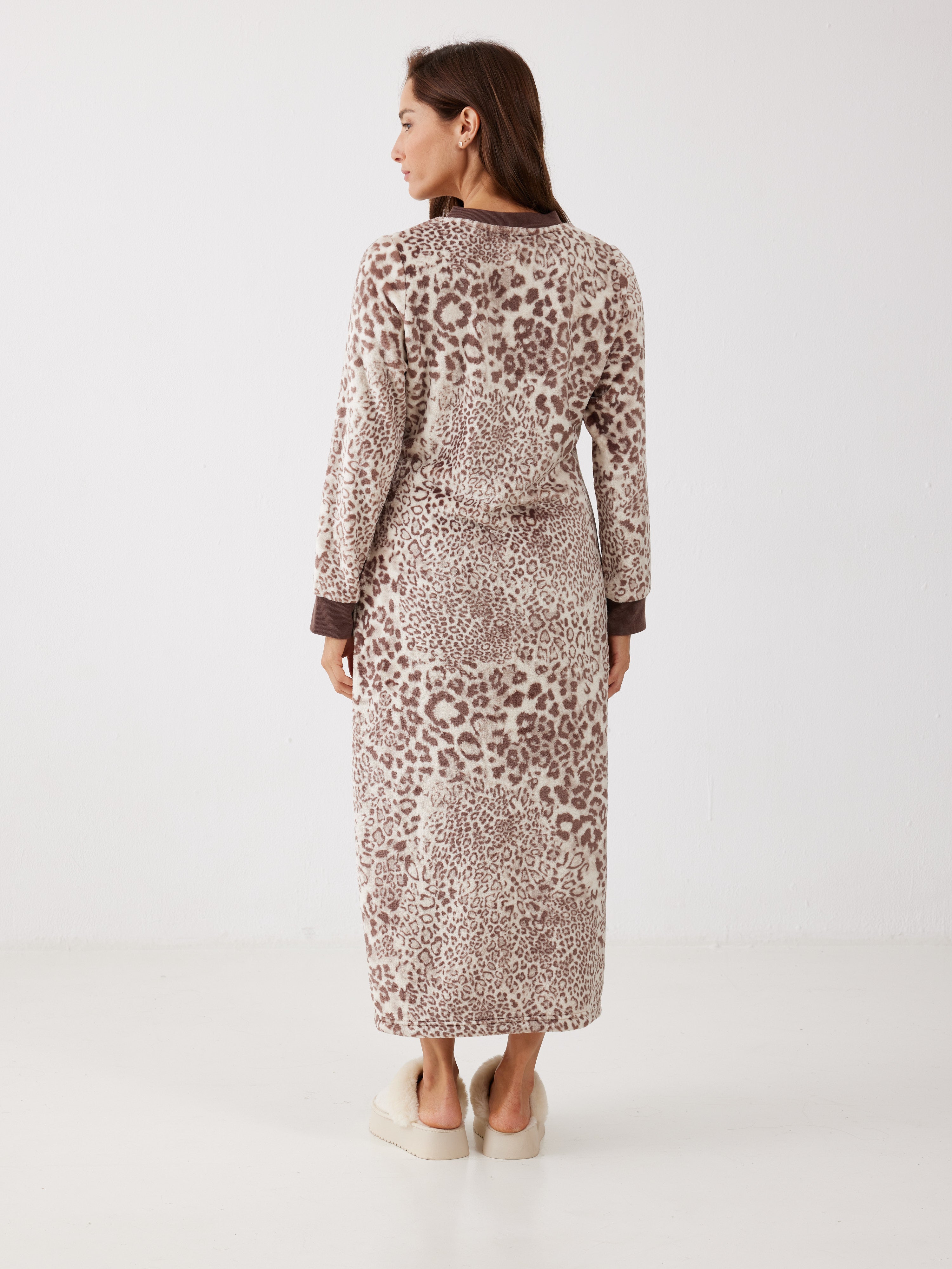 כותונת מנומרת פלאפי - חום