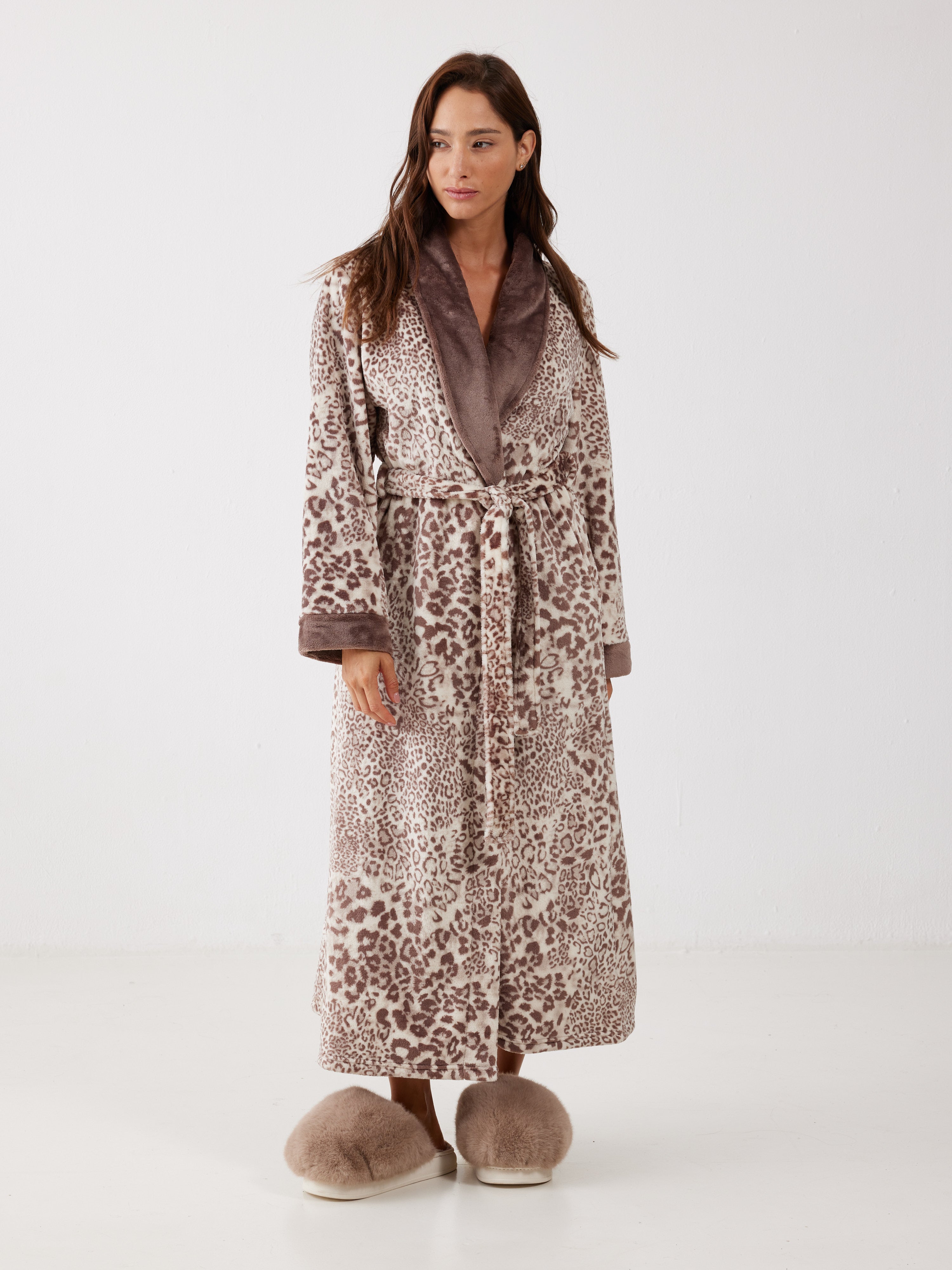 חלוק מנומר פלאפי - חום