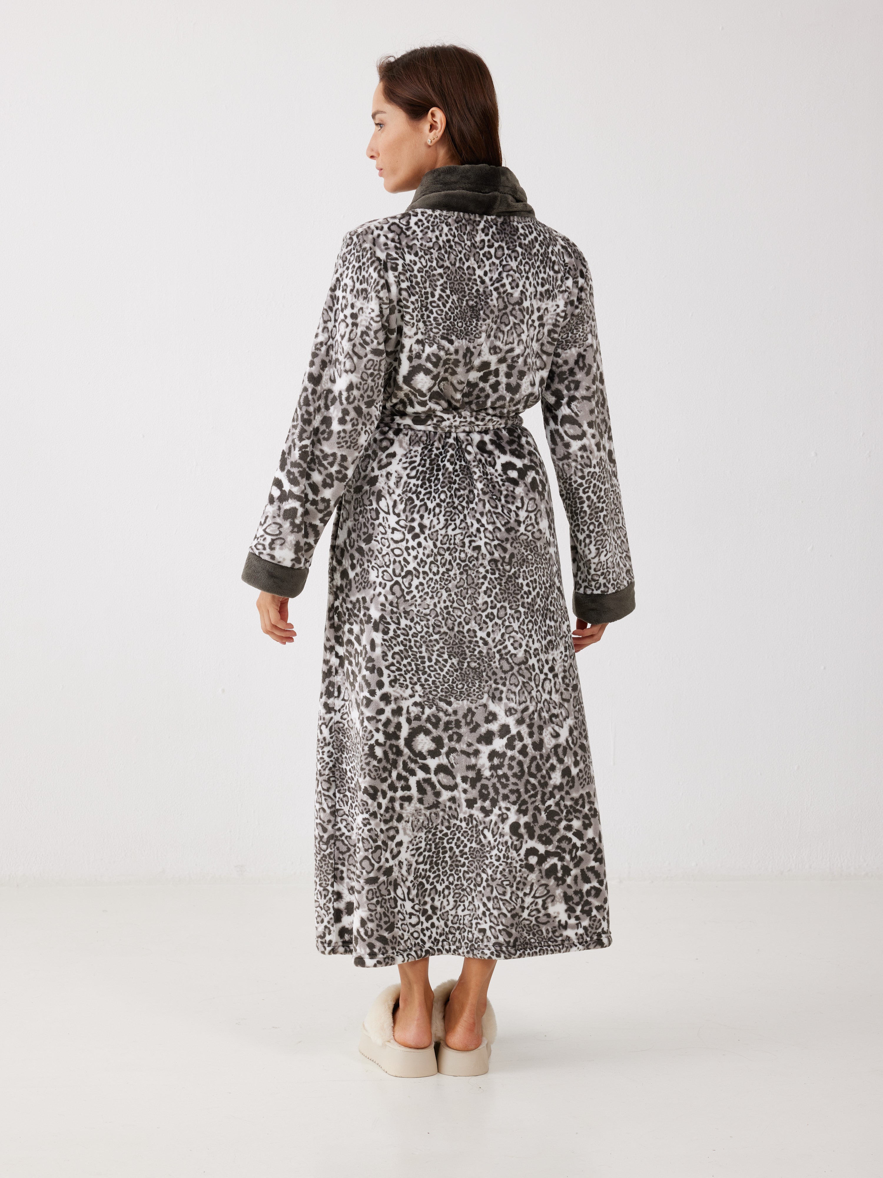 חלוק מנומר פלאפי - אפור