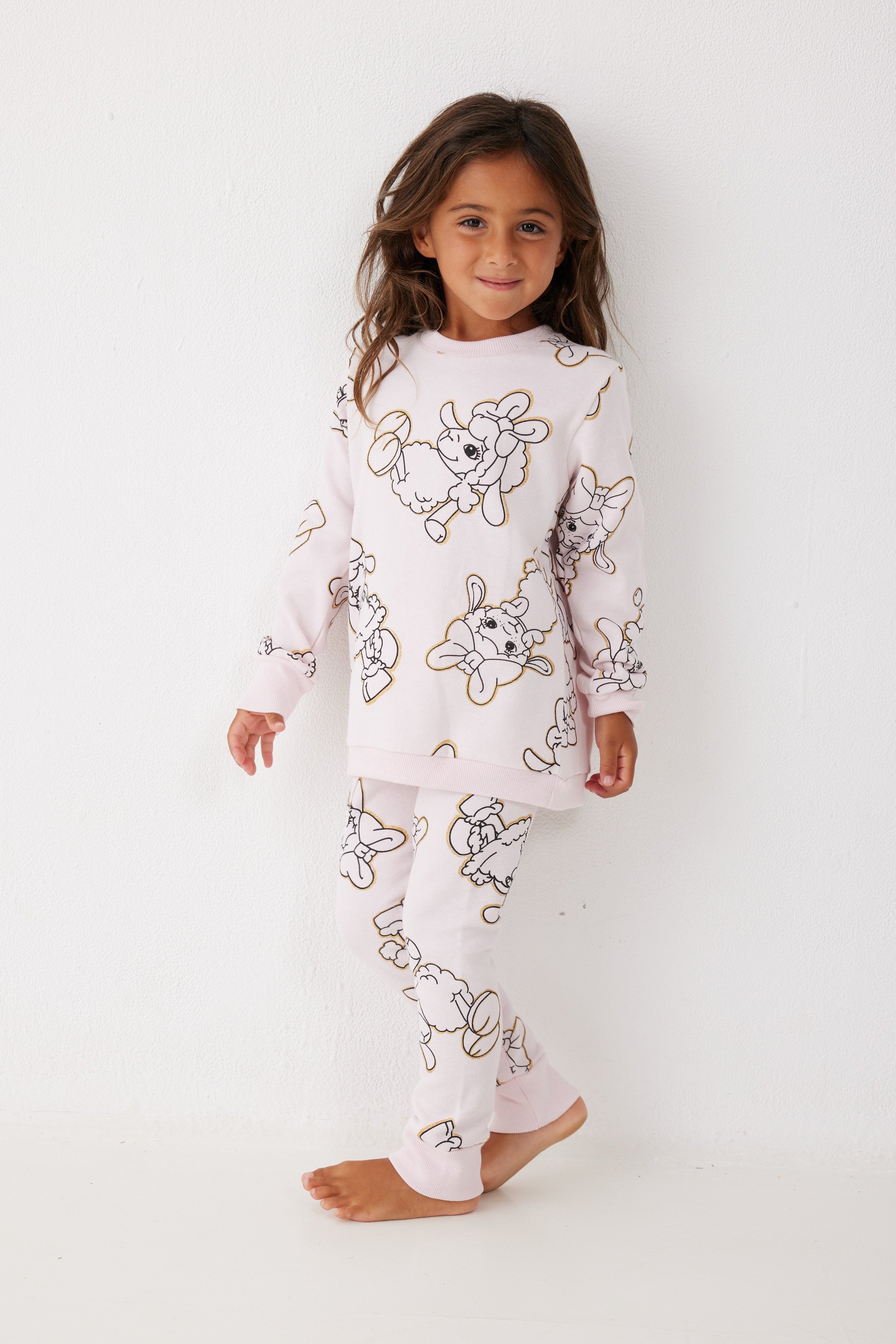 פיג'מה ילדות פיפה פוטר - ורוד