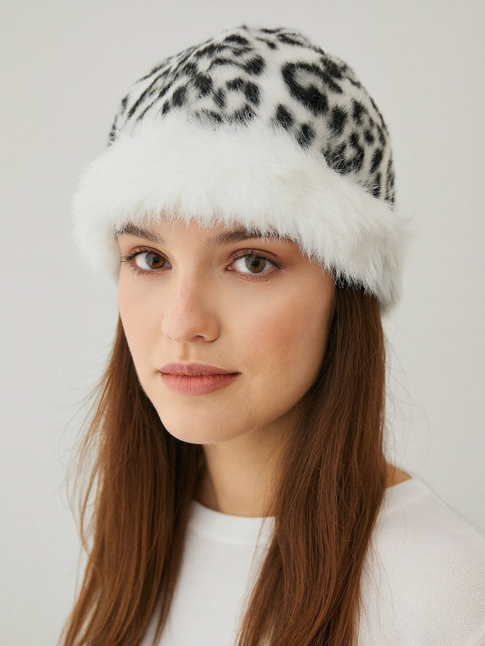 כובע מגבעת מנומרת - שחור