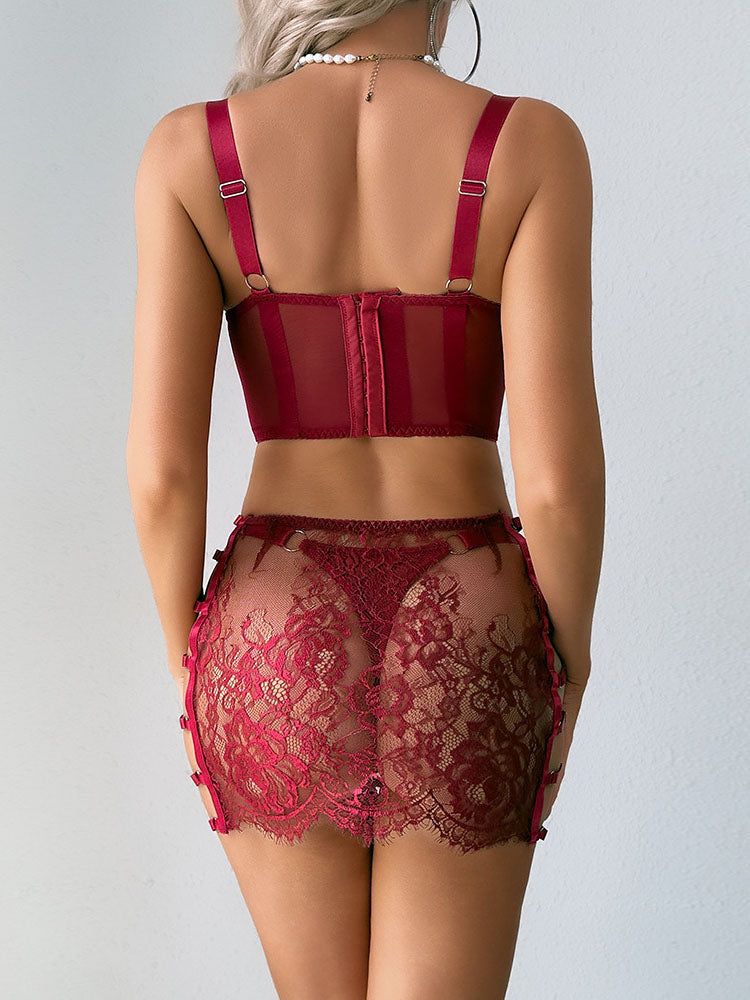 תלבושת סקסית - בורדו