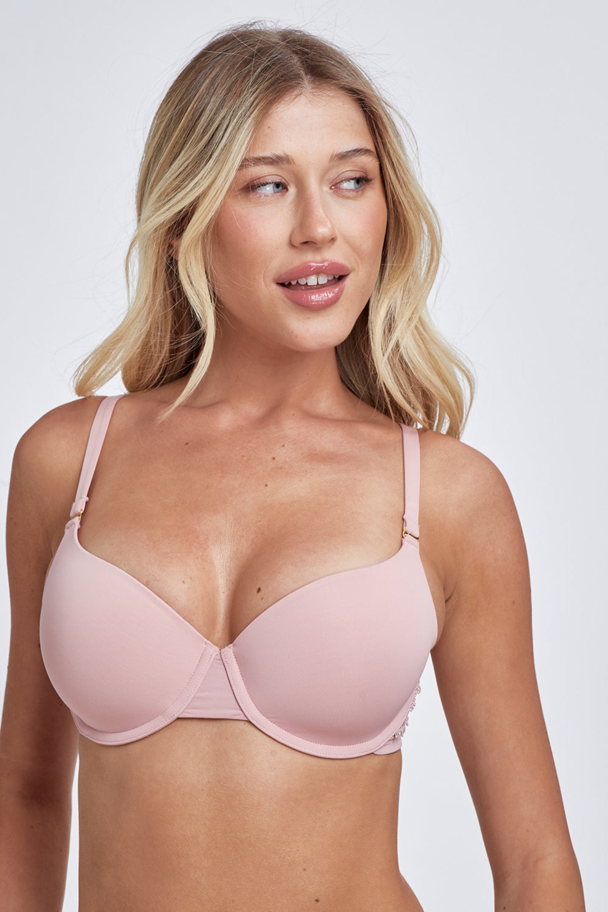  חזיית ממורי פוש אפ חלקה צבע ורוד בייבי Memory Smart Bra
