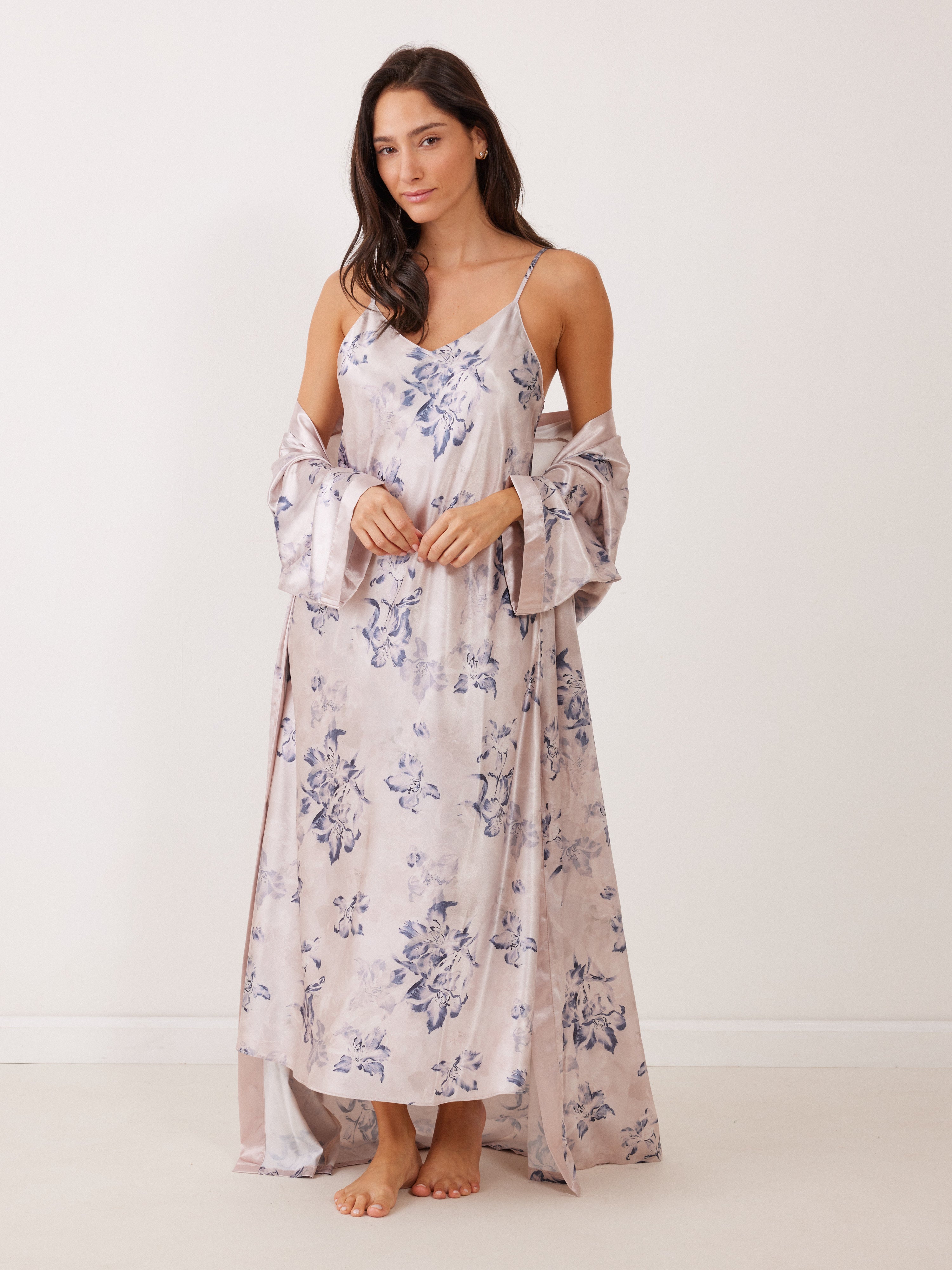 כותנת מקסי מודפס - ניוד