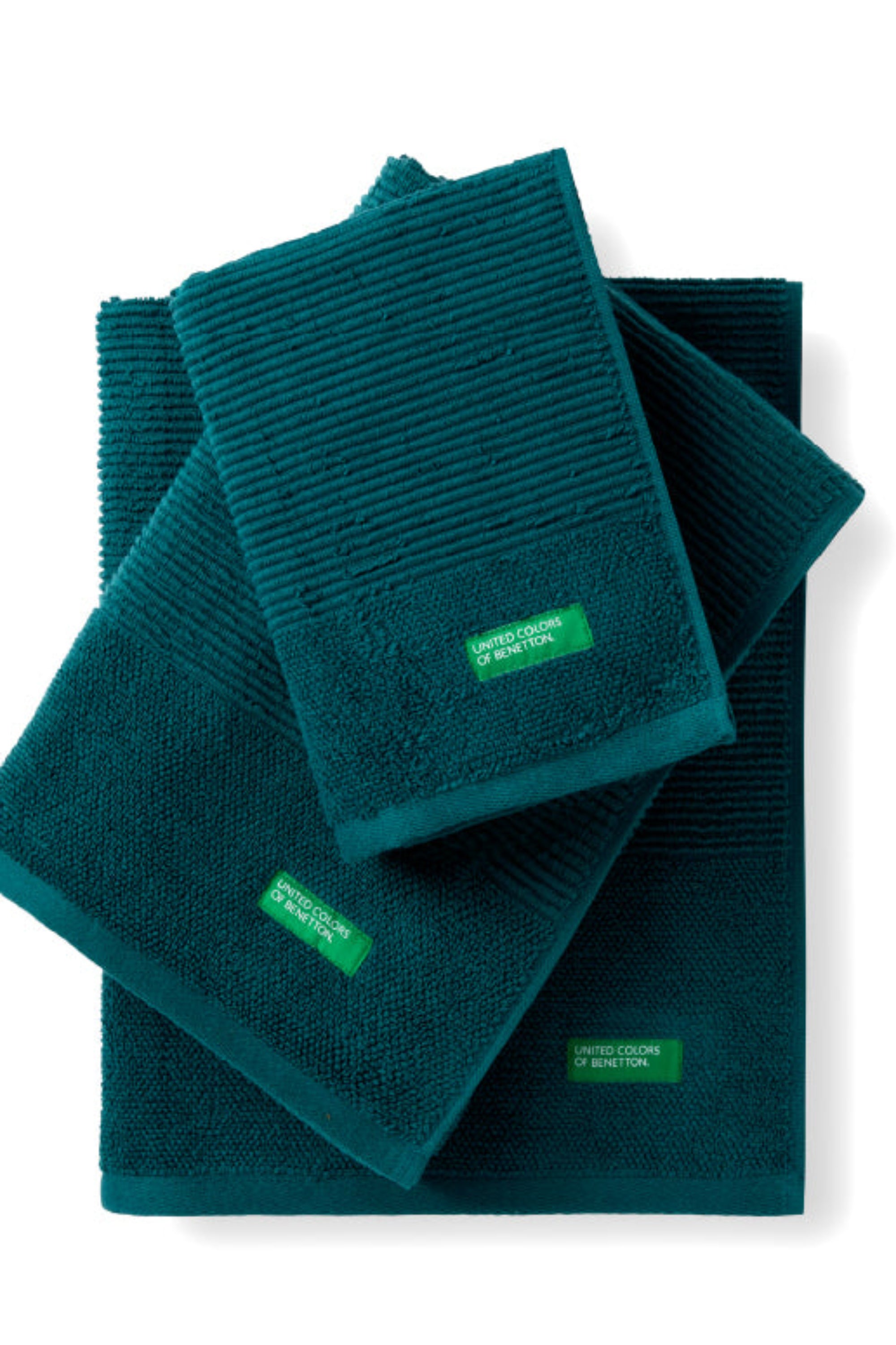 Benetton RIBS, מגבות פנים כותנה פרימיום - ירוק