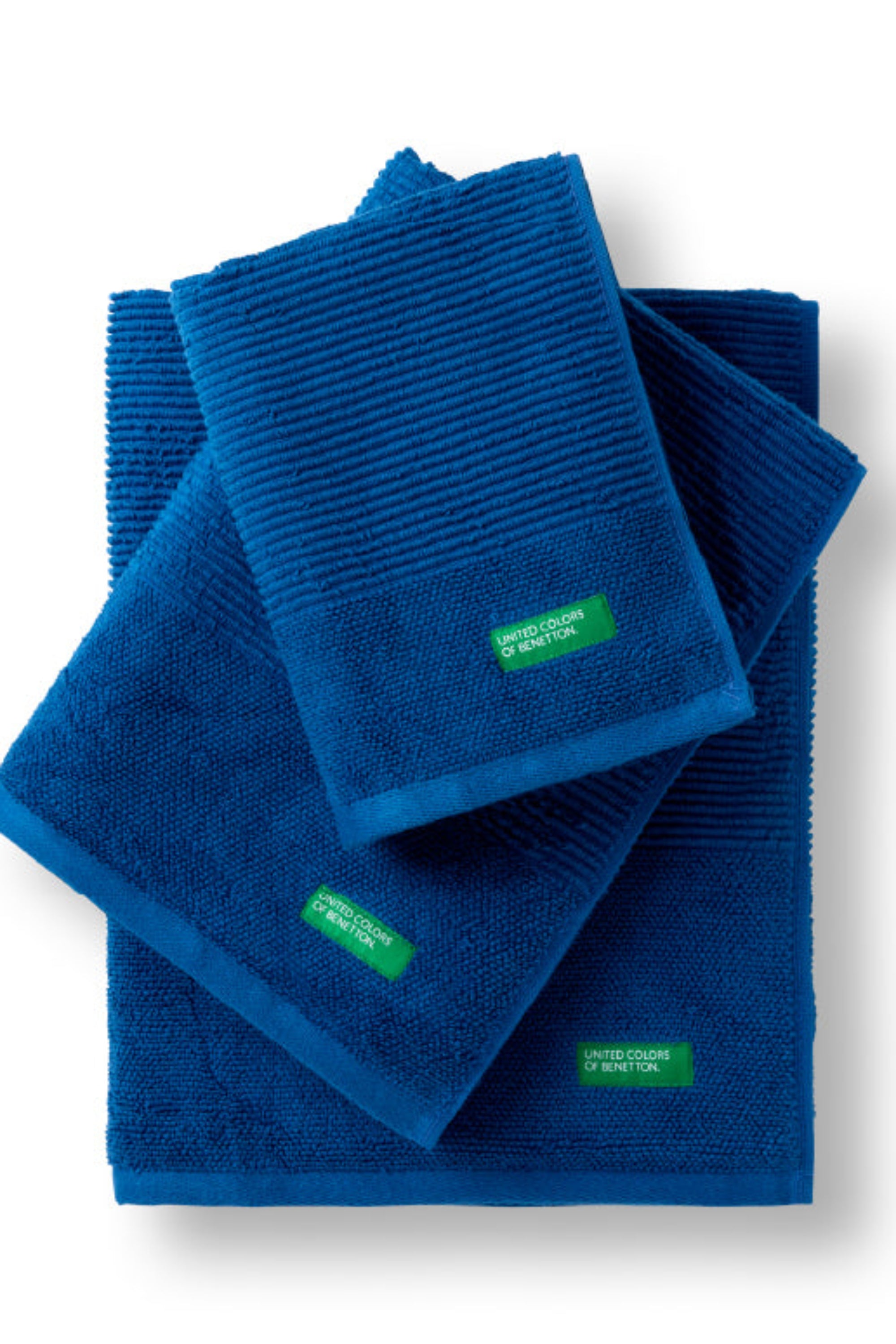 Benetton RIBS, מגבות פנים כותנה פרימיום - כחול