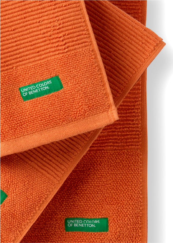 Benetton RIBS, מגבות גוף כותנה פרימיום - כתום