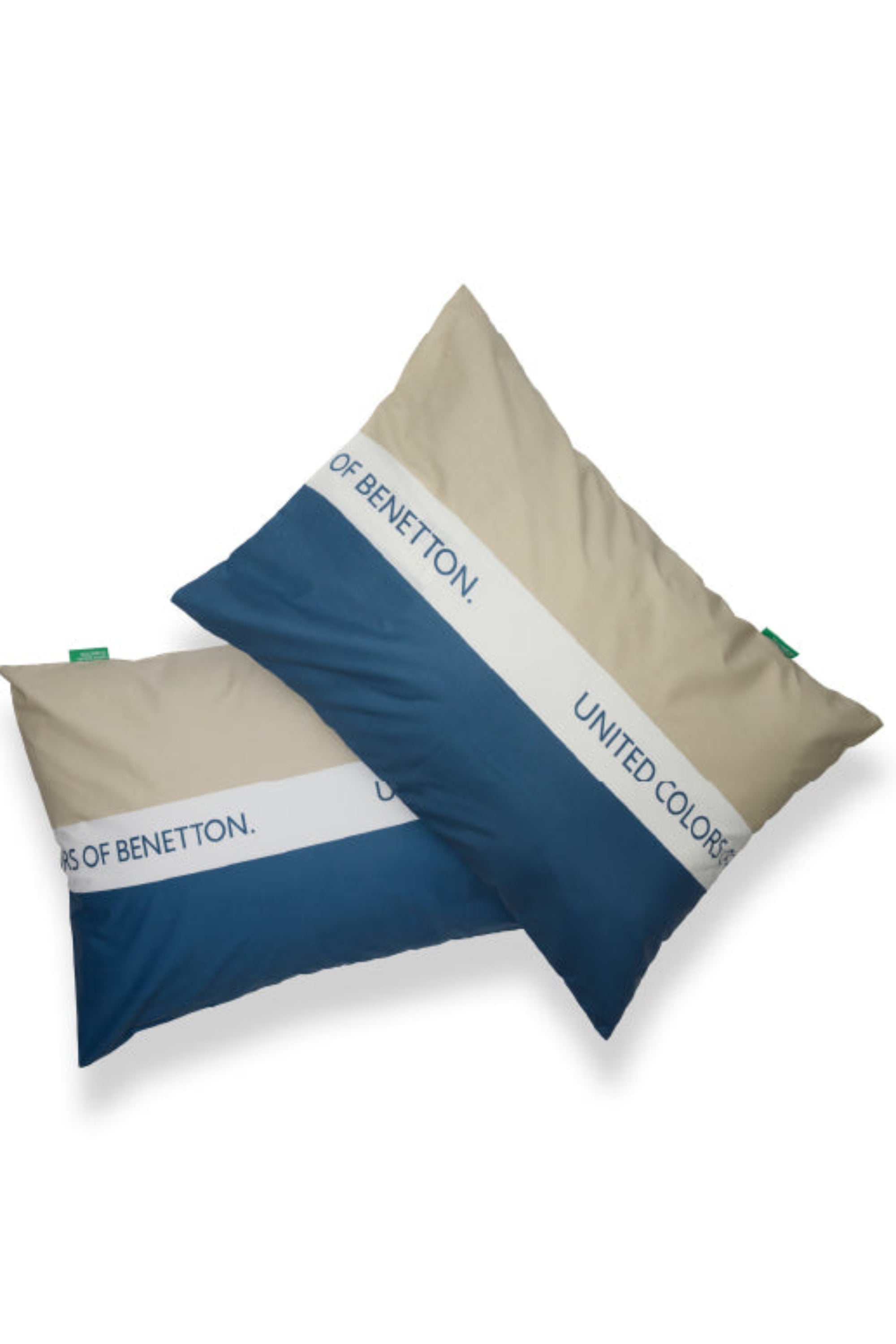 Exclusive Benetton ,סט מצעים זוגי 160/200 - דו-צדדיים -פטרול/אבן